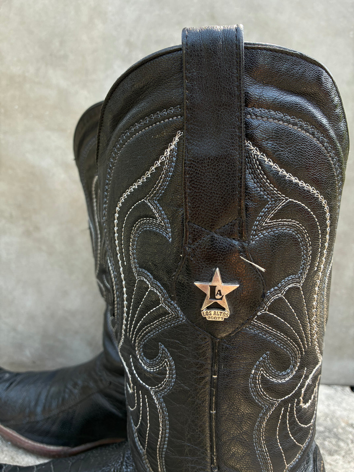 2000s Los Altos Ostrich Leg Pointy Cowboy Boots