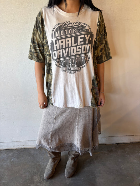 Reworked Harley Davidson Camo Shirt
