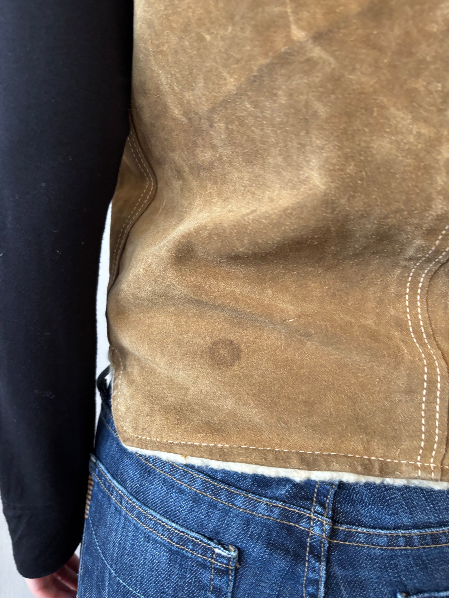 Vintage The Leather Shop Sherpa Vest