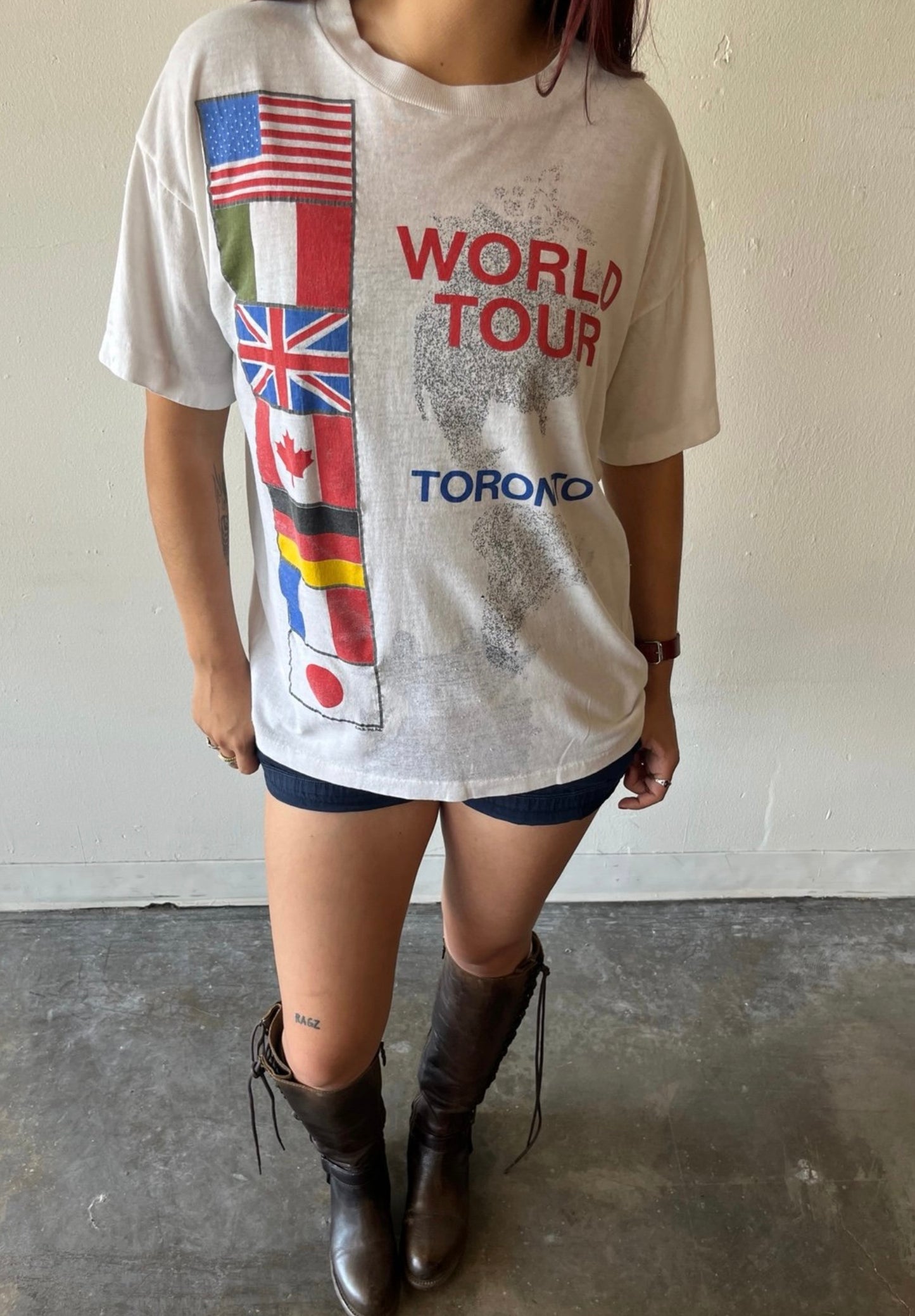 Vintage World Tour Toronto Flags Shirt