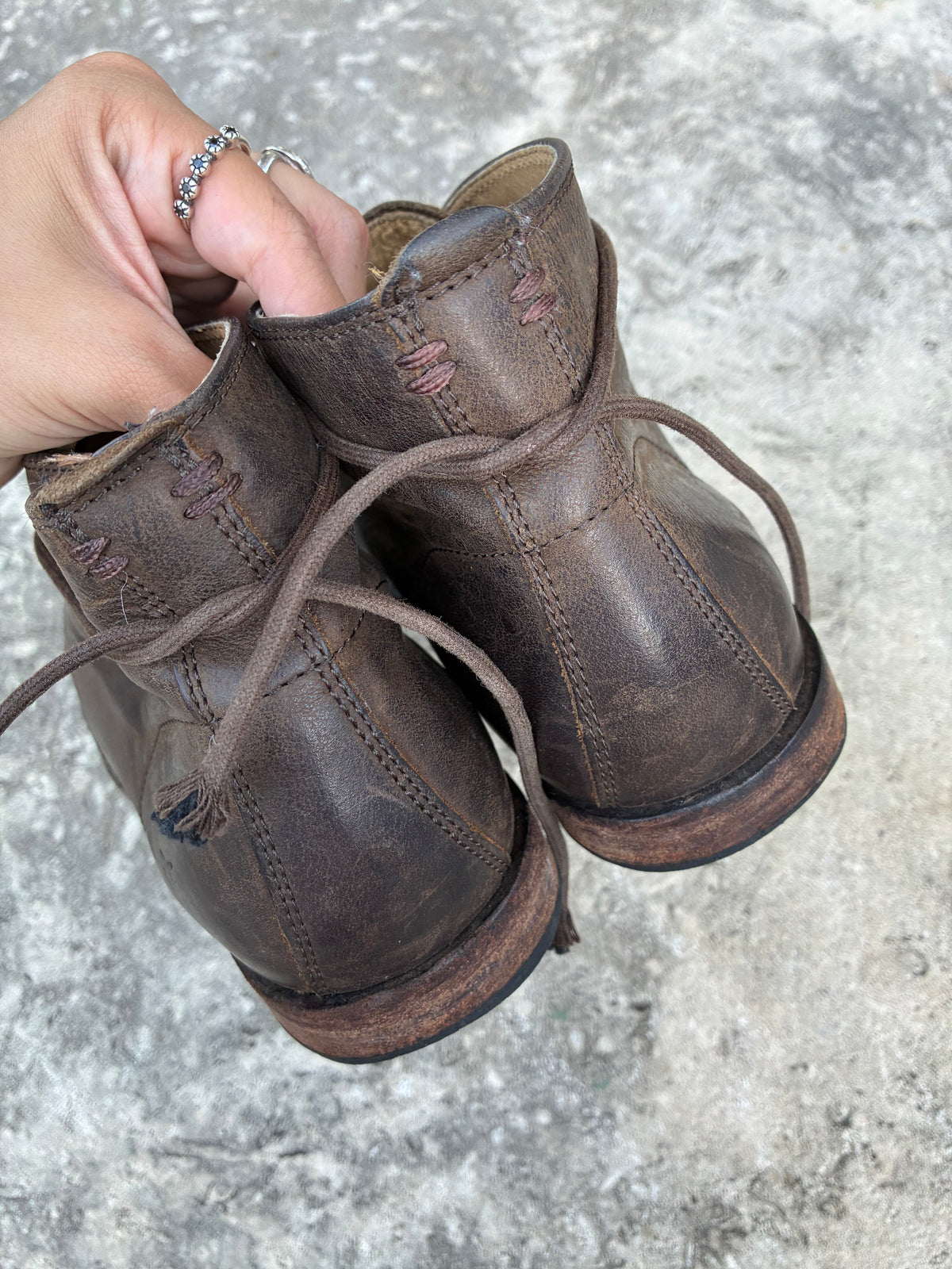Frye Brown Leather Ankle Boots
