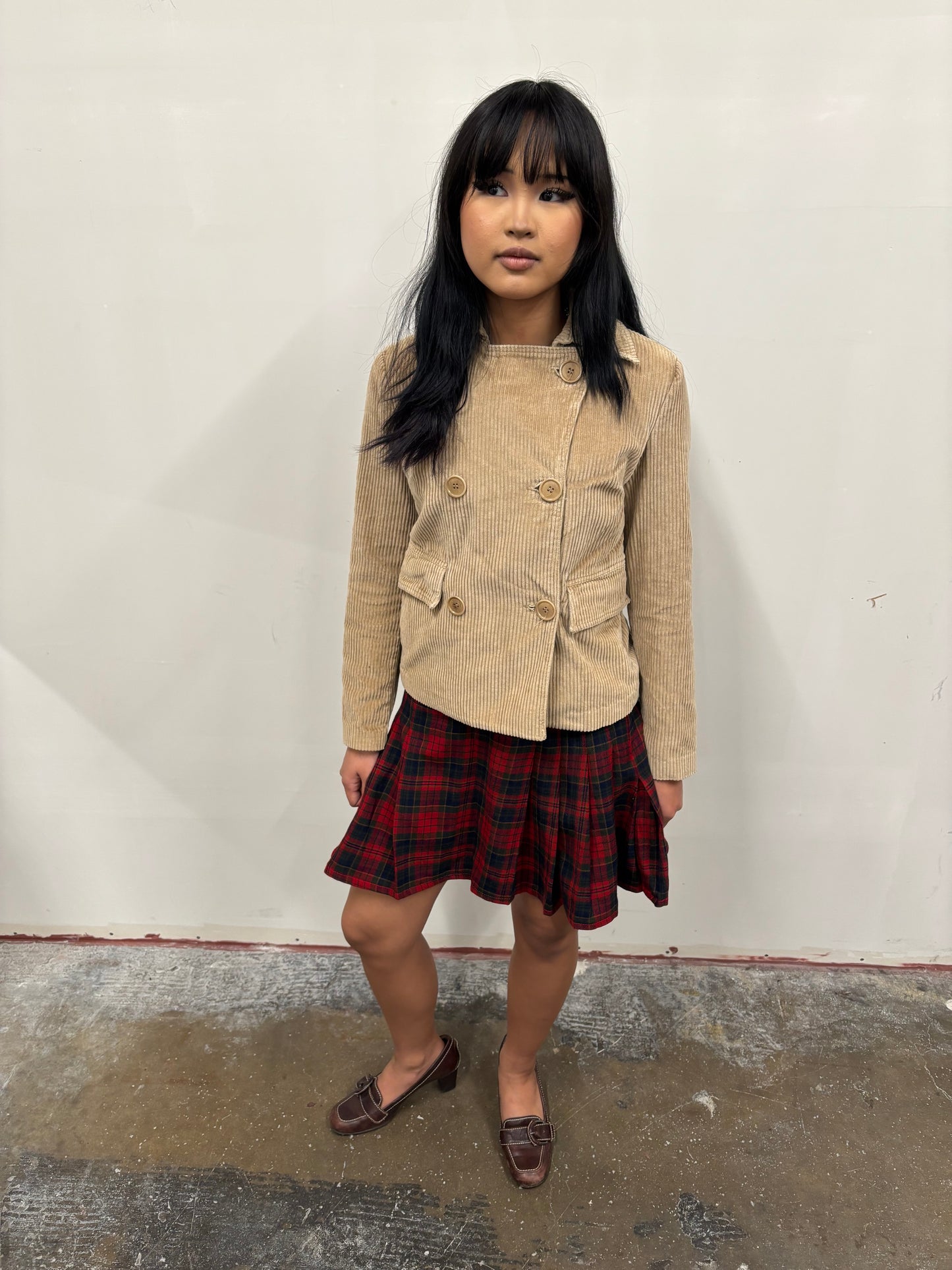 Corduroy Button Up Coat