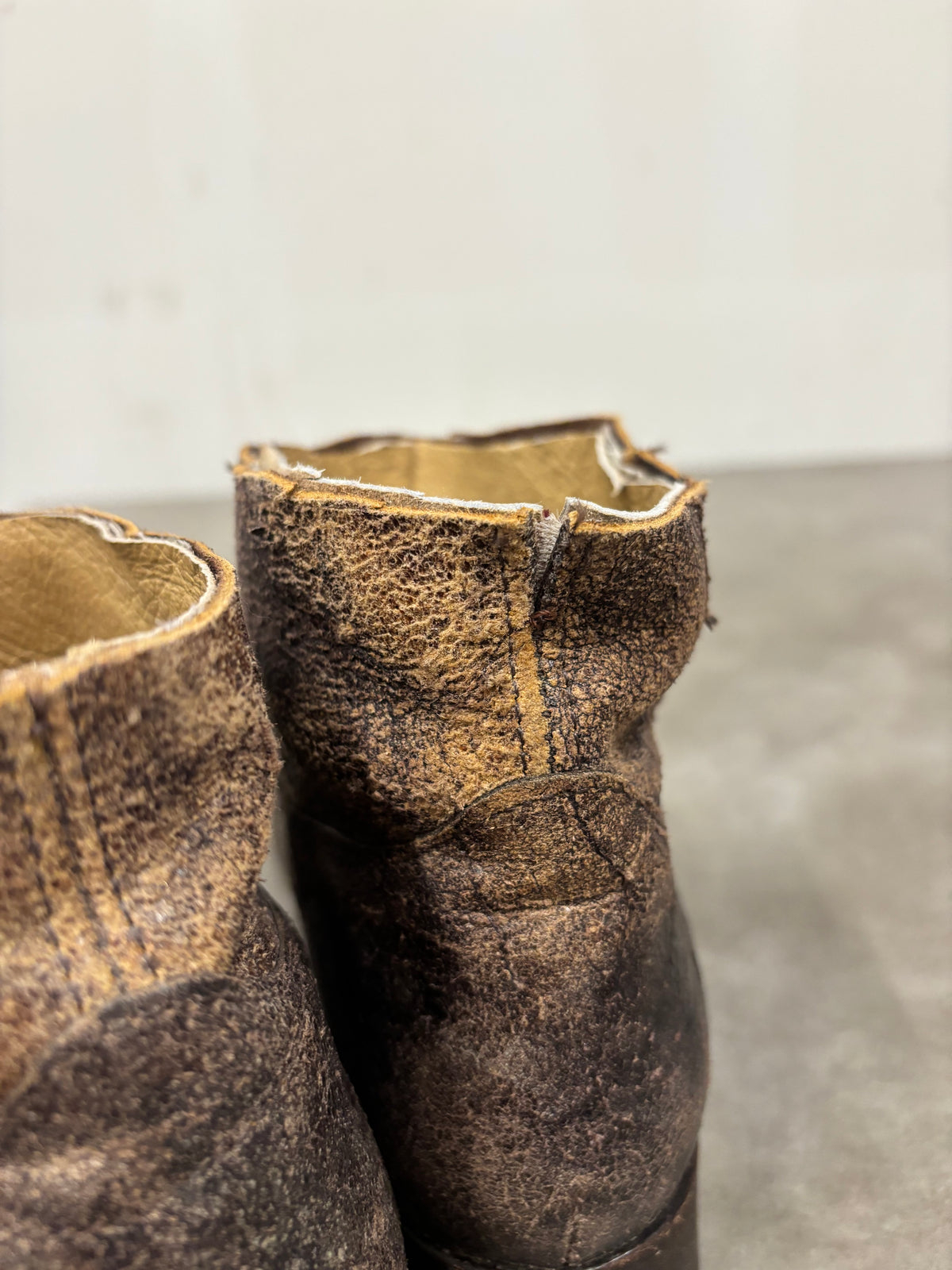 Vintage Brown Cracked Frye Boots