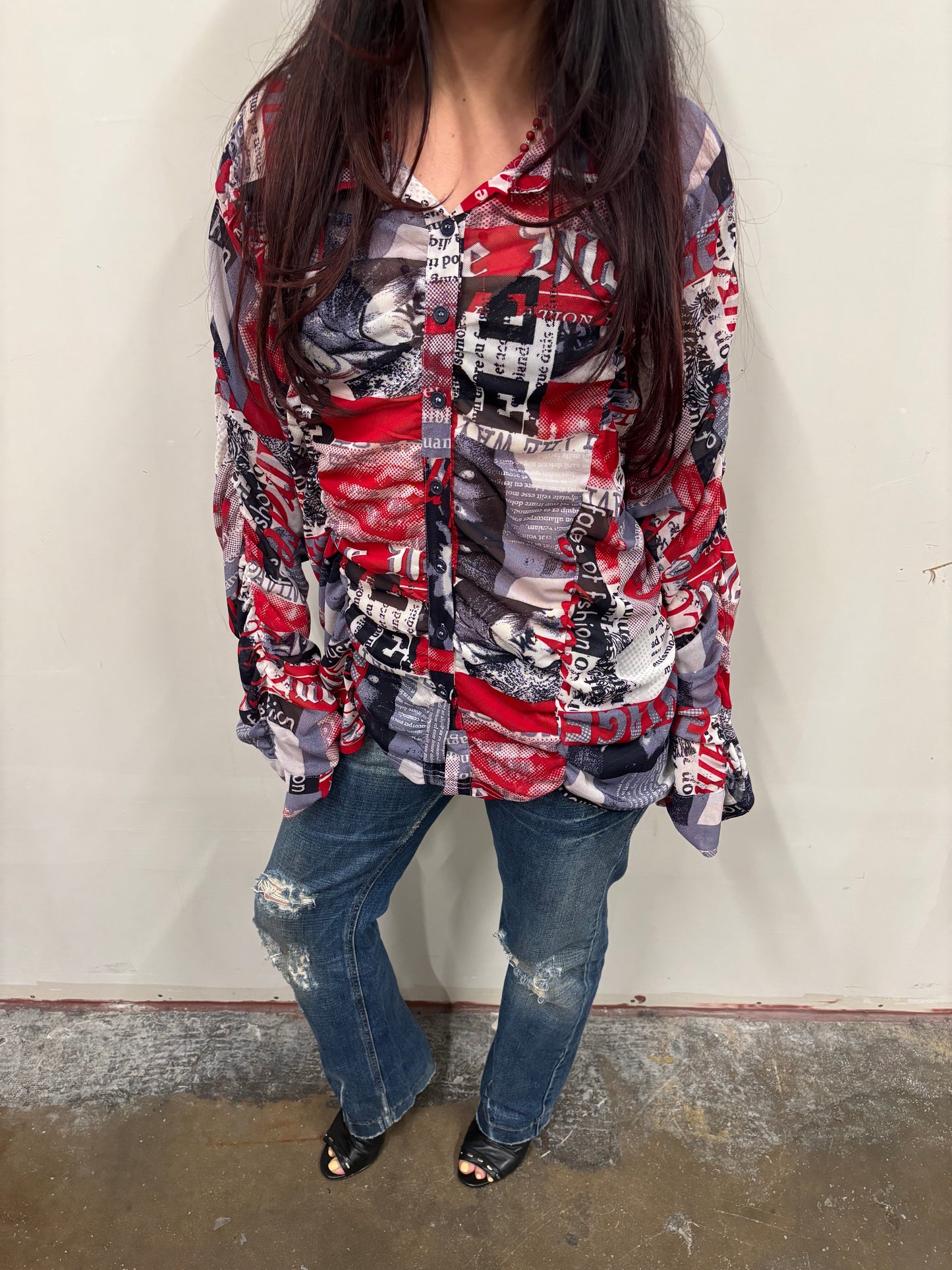 Ashley Stewart Print Top