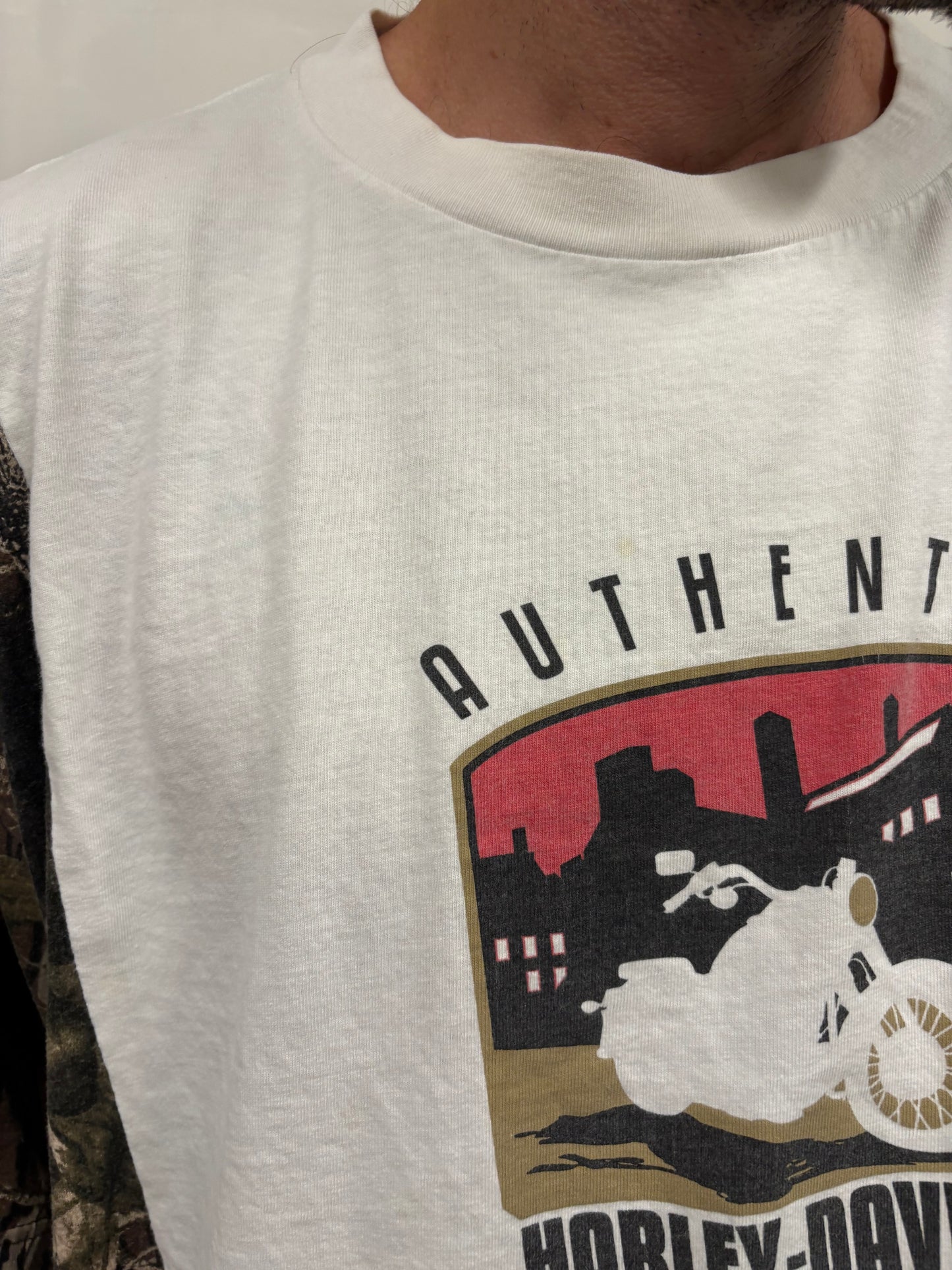 Reworked Harley Davidson Camo Shirt