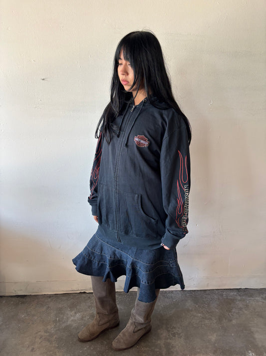 Vintage Harley Davidson Zip Up Hoodie