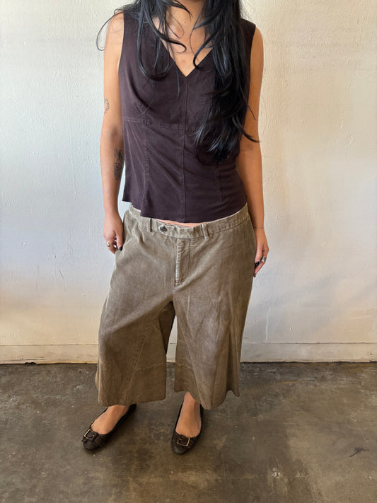 Reworked Khaki Corduroy Jorts