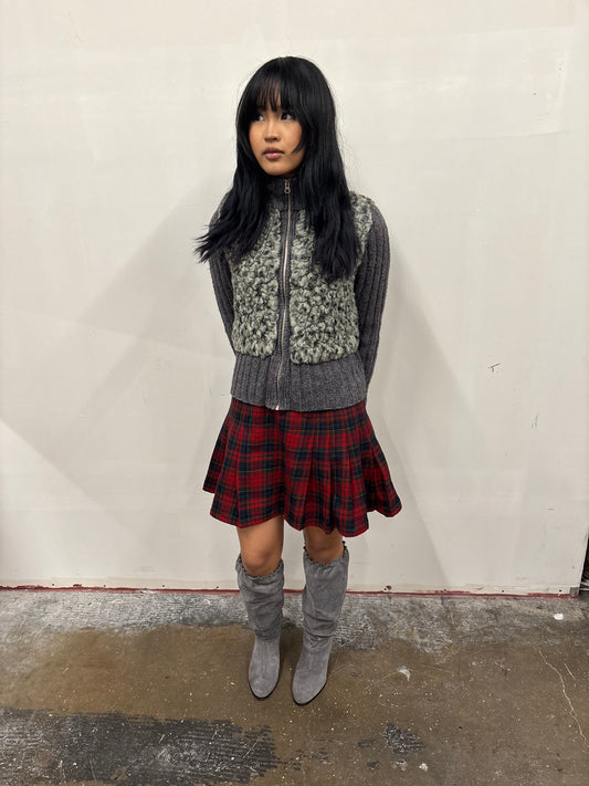 Next Era Fur Zip Up Sweater