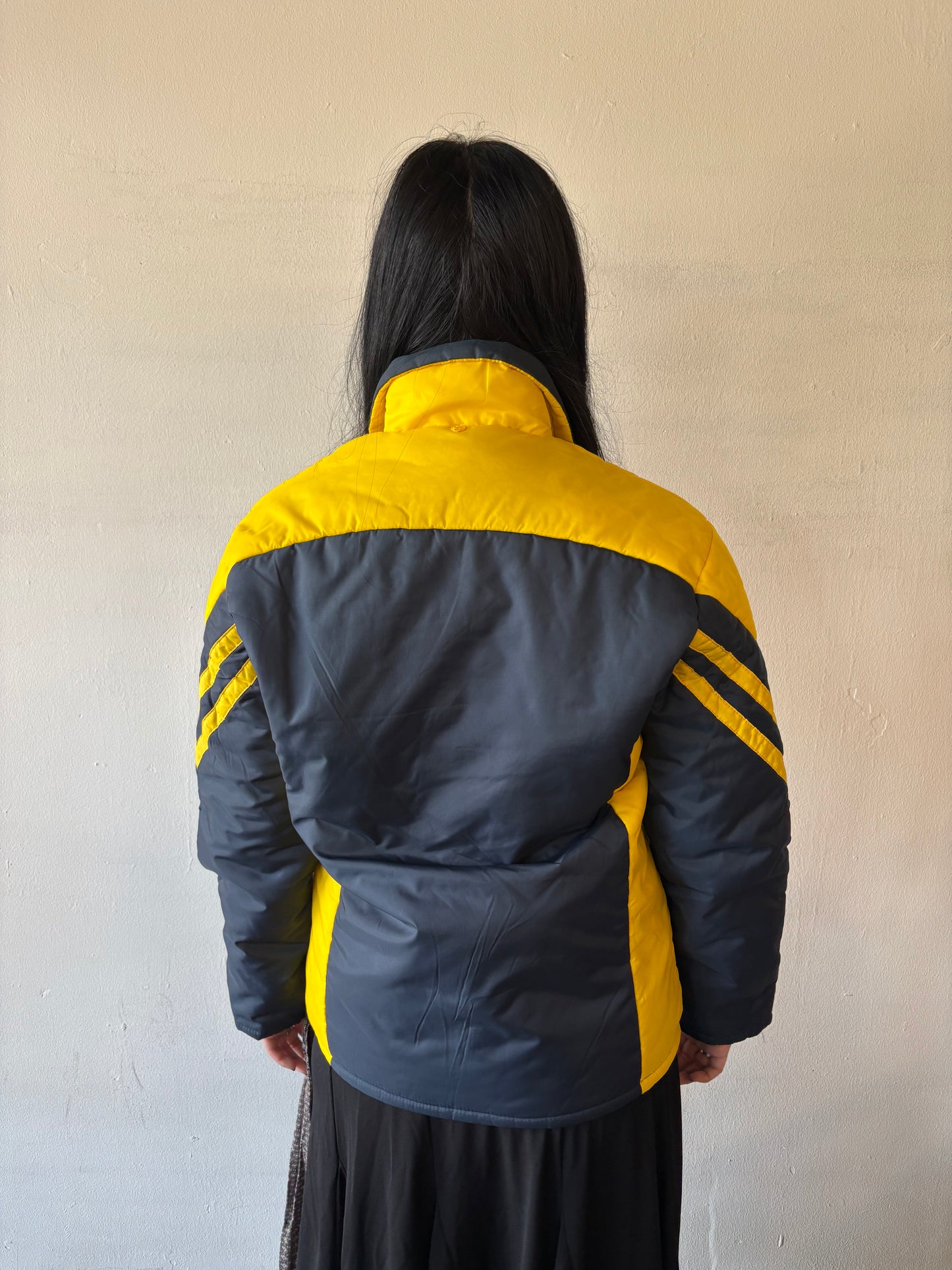Vintage Yellow & Blue Puffer Jacket