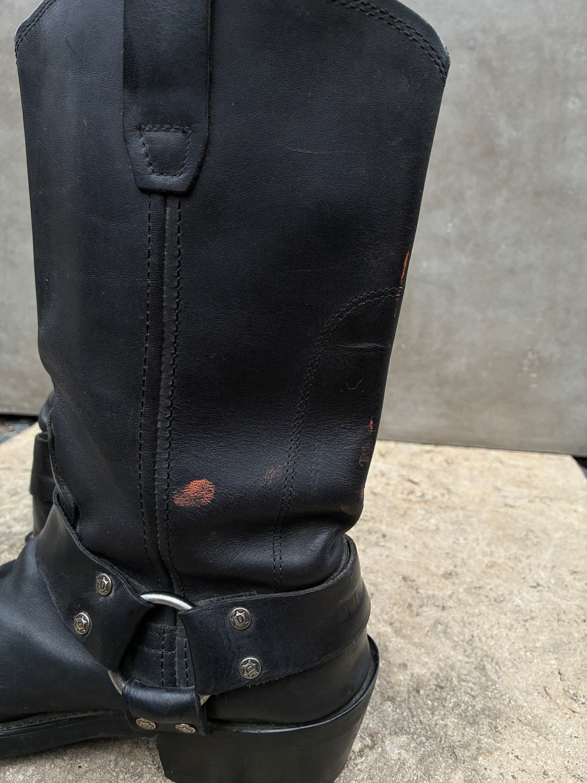 Vintage Black Durango Steel Harness Boots