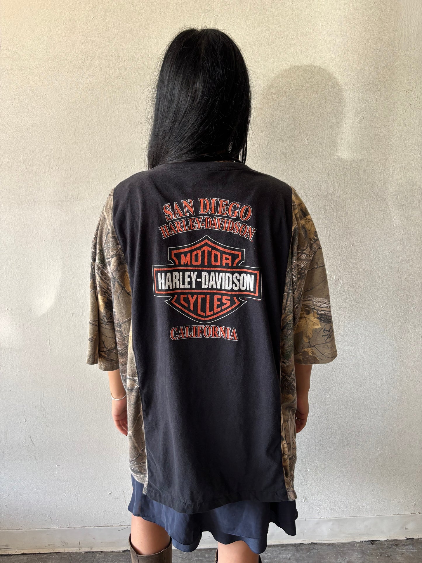 Reworked Harley Davidson Camo Shirt