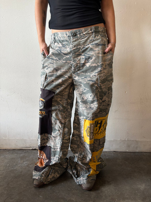 Reworked Camo Patchwork Pants