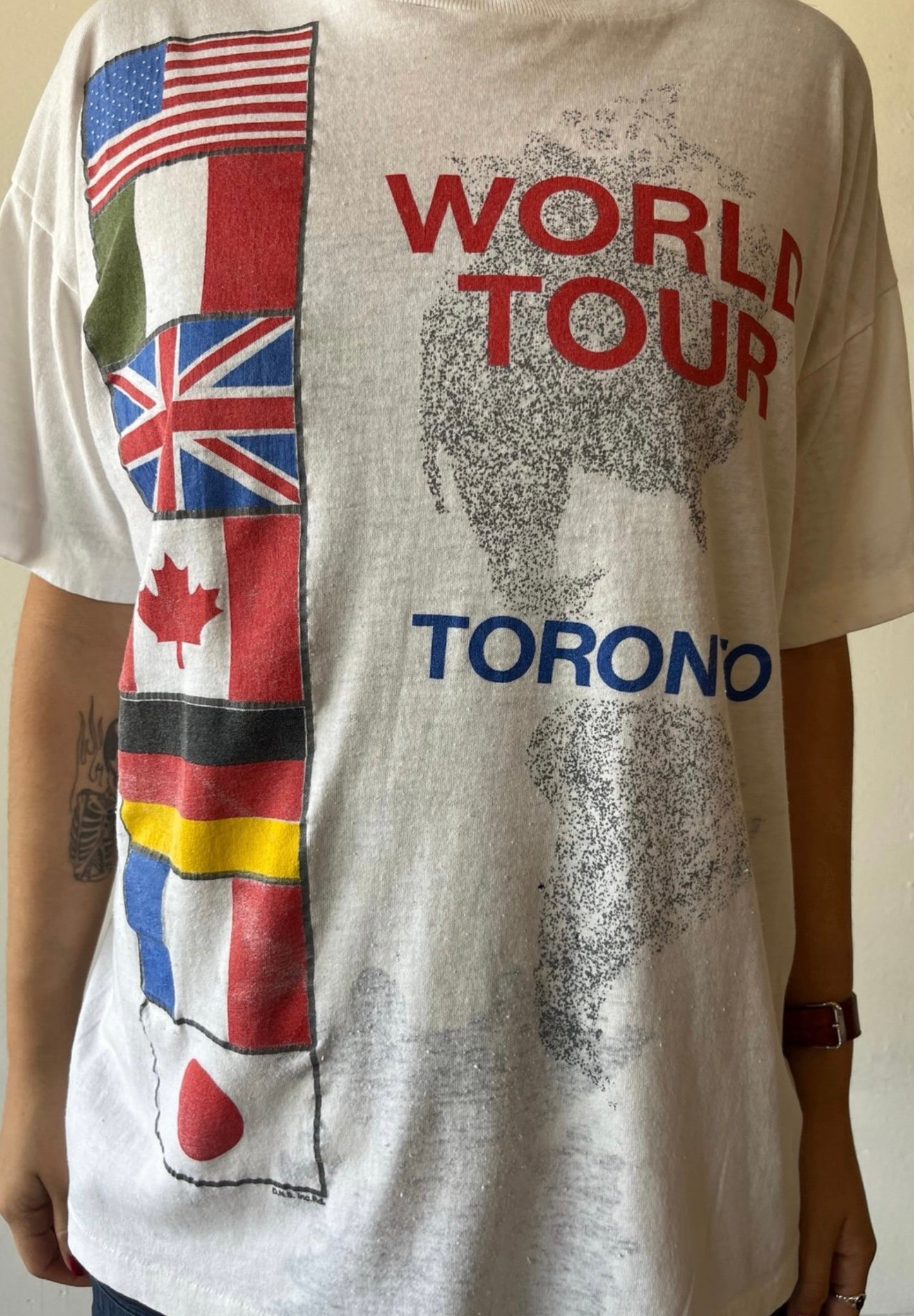 Vintage World Tour Toronto Flags Shirt