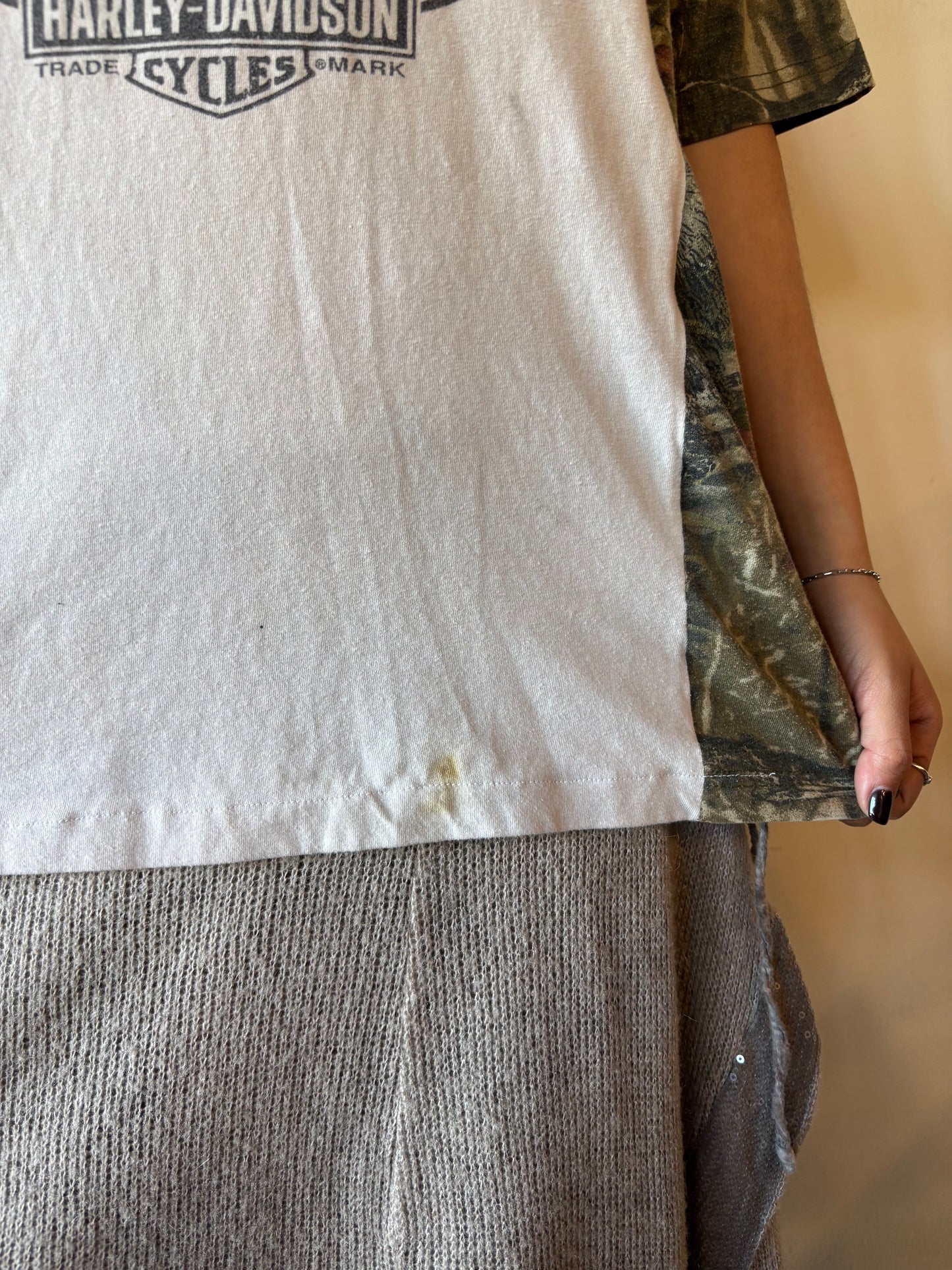 Reworked Harley Davidson Camo Shirt