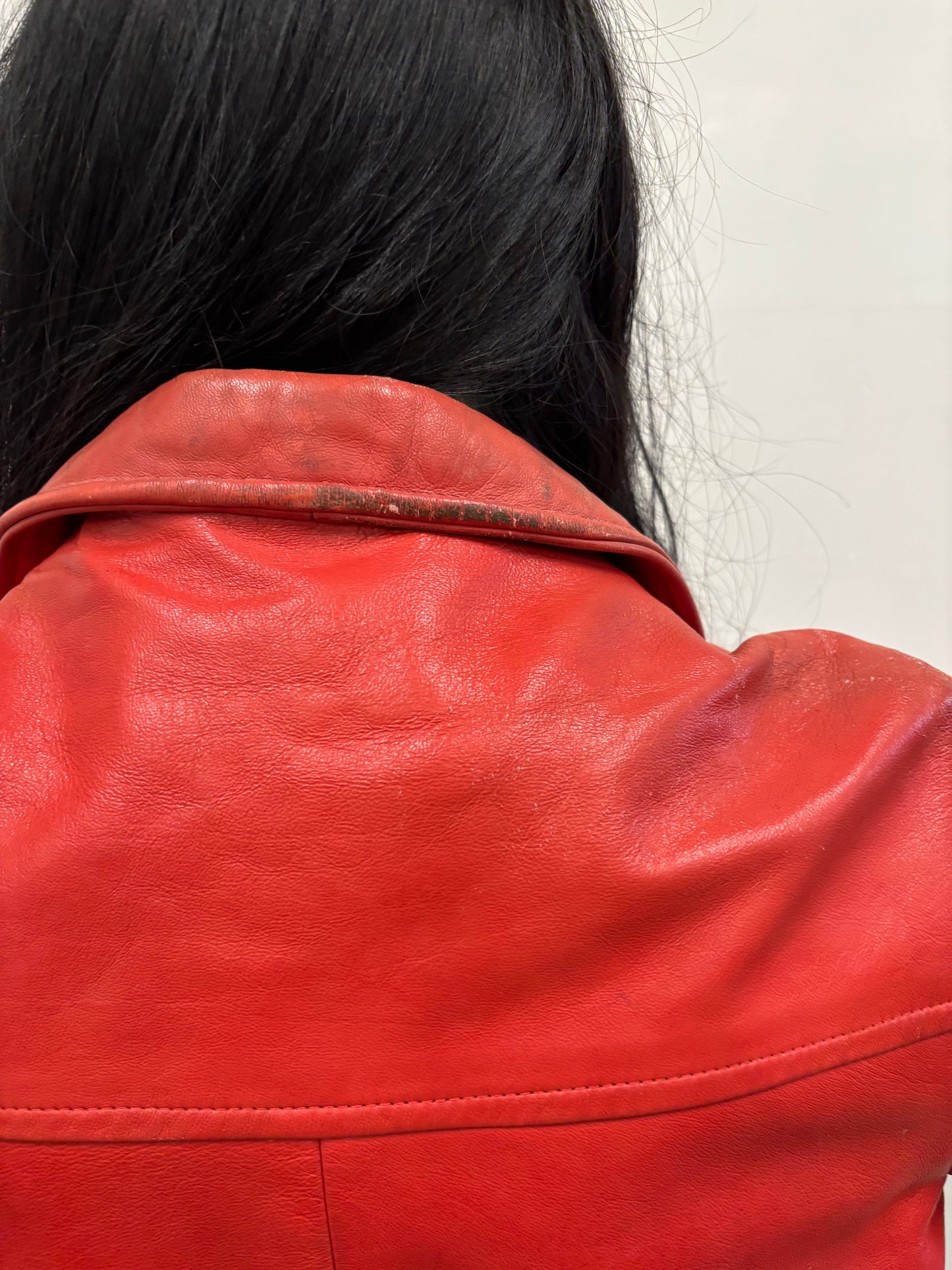 Vintage Red Leather Jacket