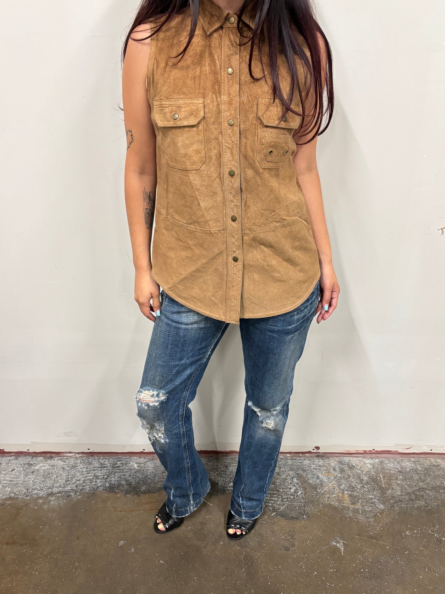 Polo Ralph Lauren Suede Button Up