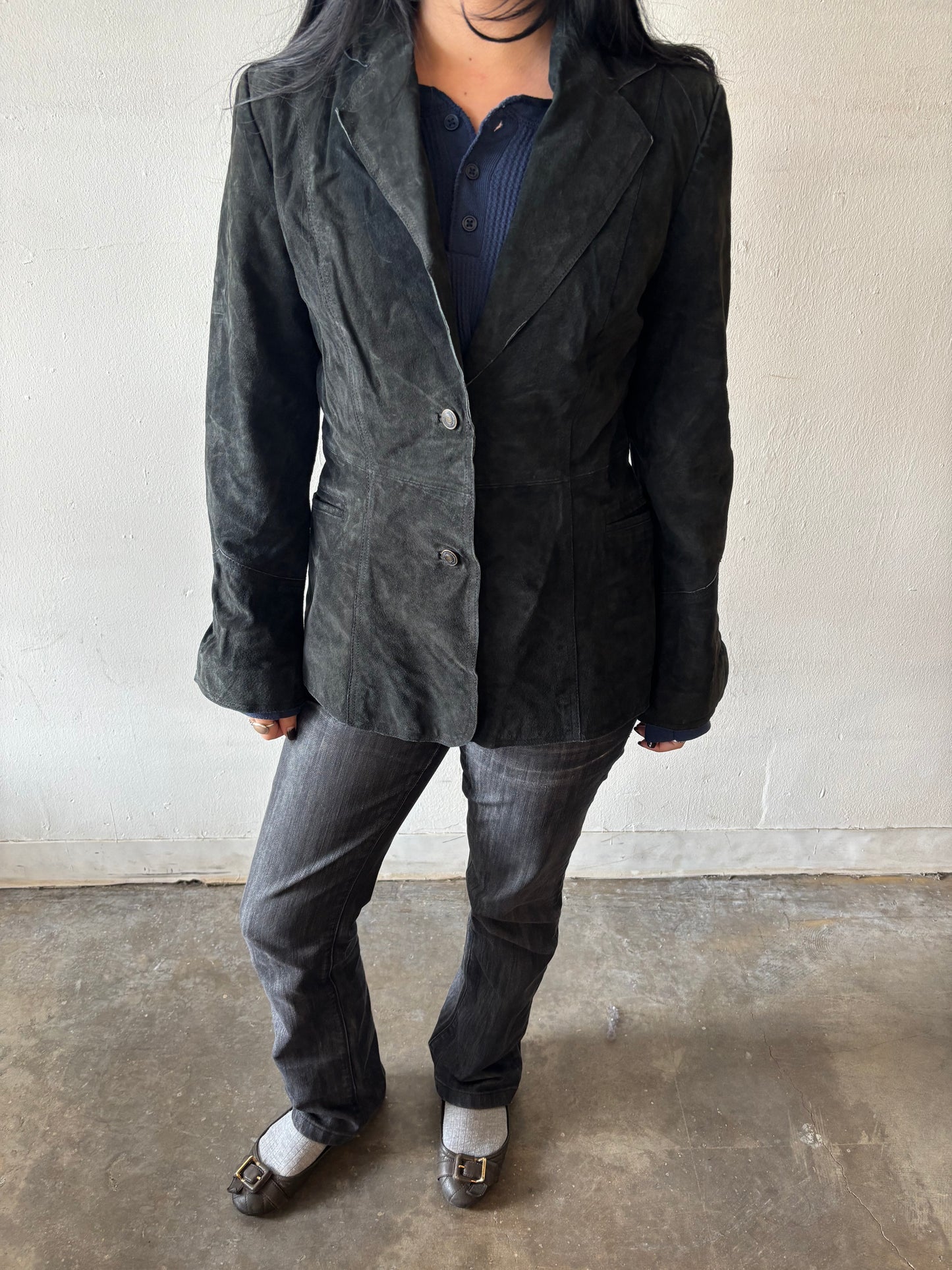 Vintage Black Suede Jacket