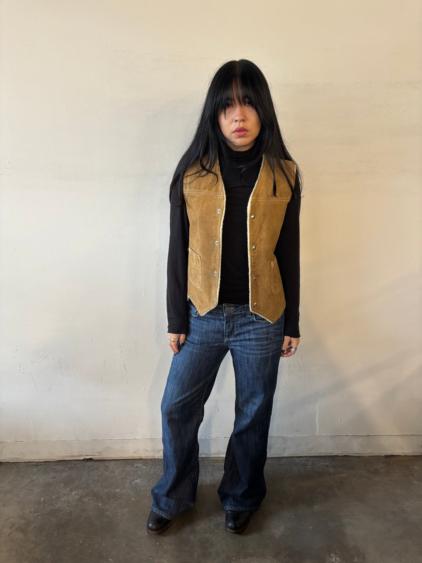 Vintage The Leather Shop Sherpa Vest