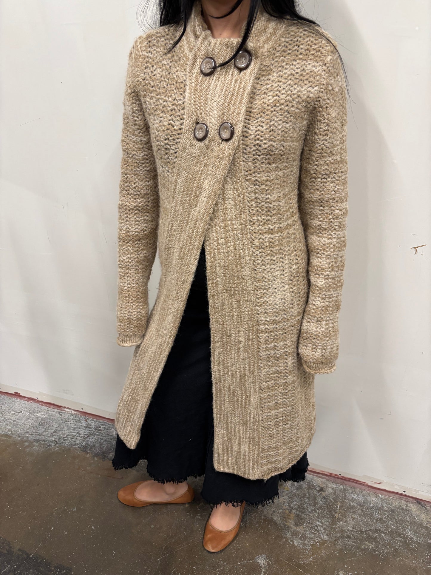 Vintage Knit Sweater Coat