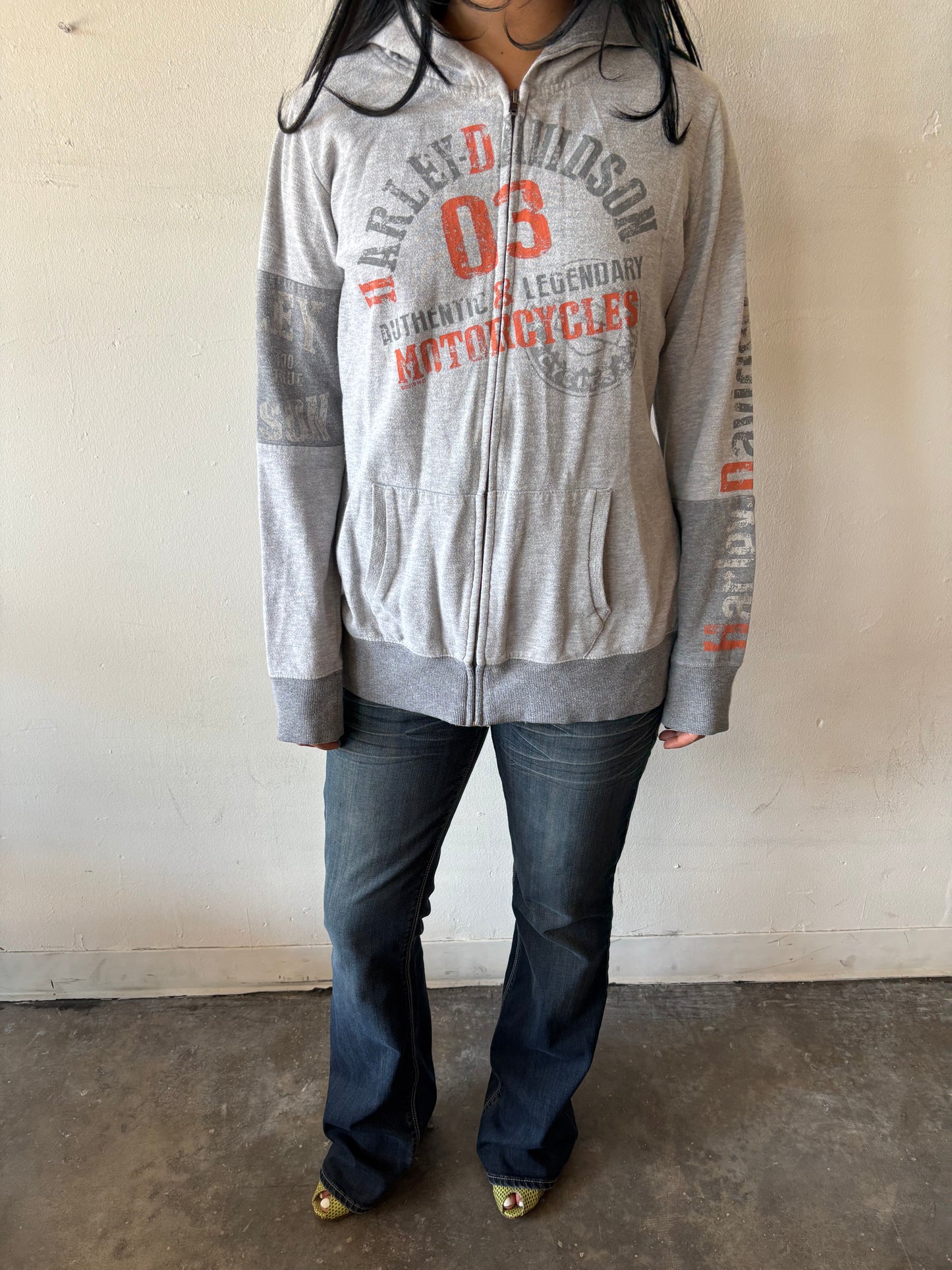 Vintage Harley Davidson Zip Up Jacket