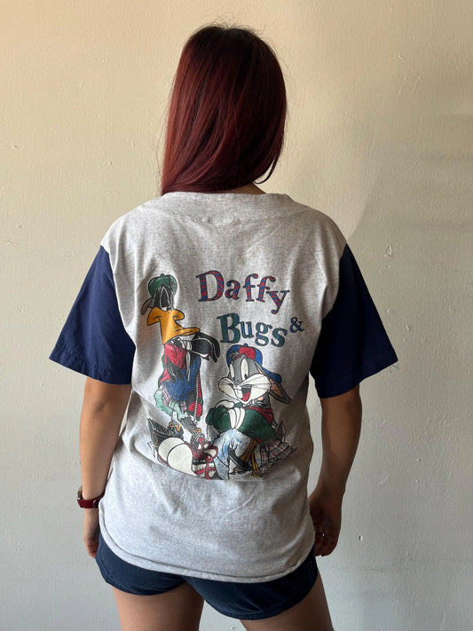 Vintage Bugs Bunny & Daffy Button Up Shirt