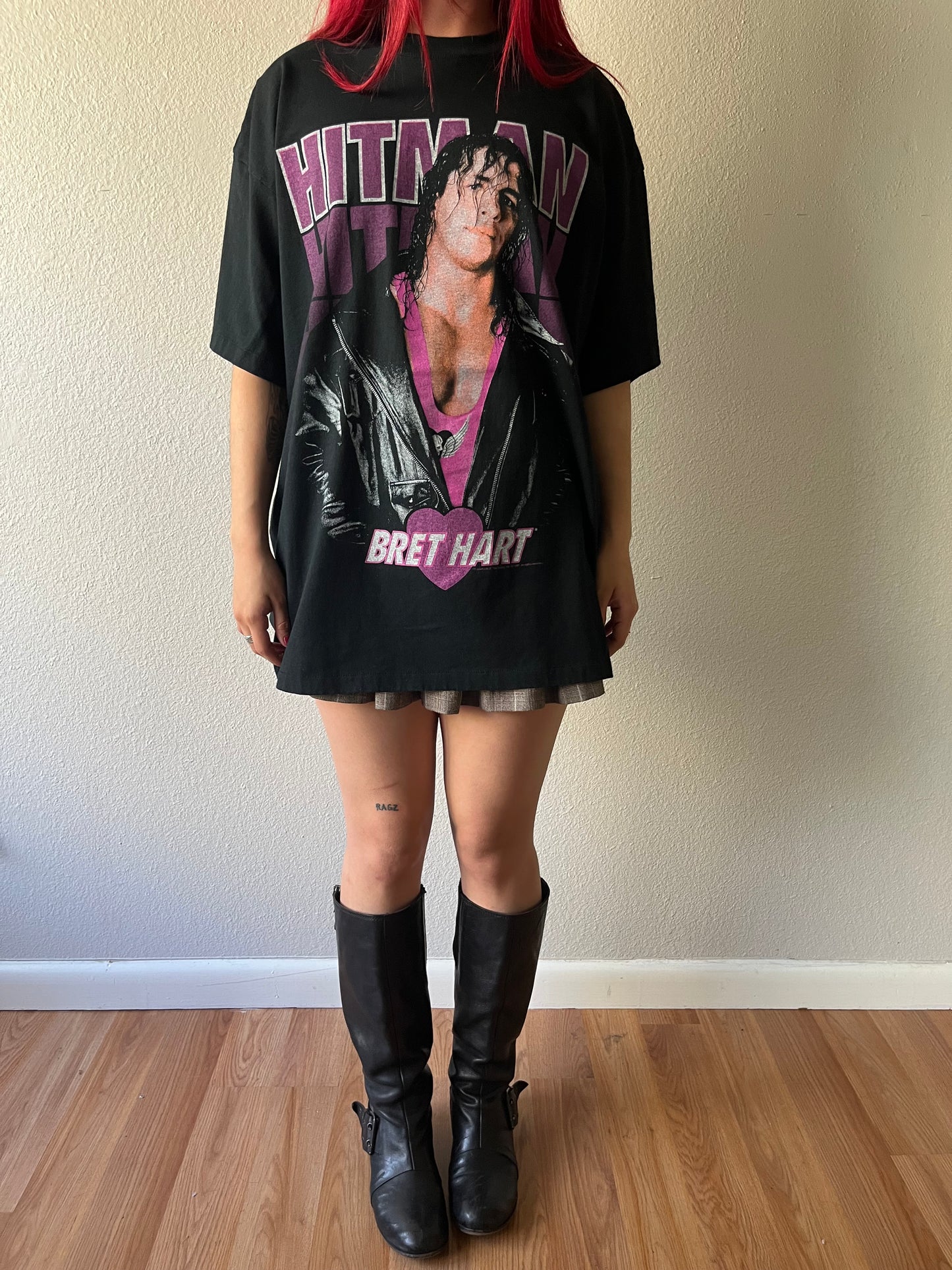 Vintage 1998 Bret Hart Hitman Wrestling Shirt