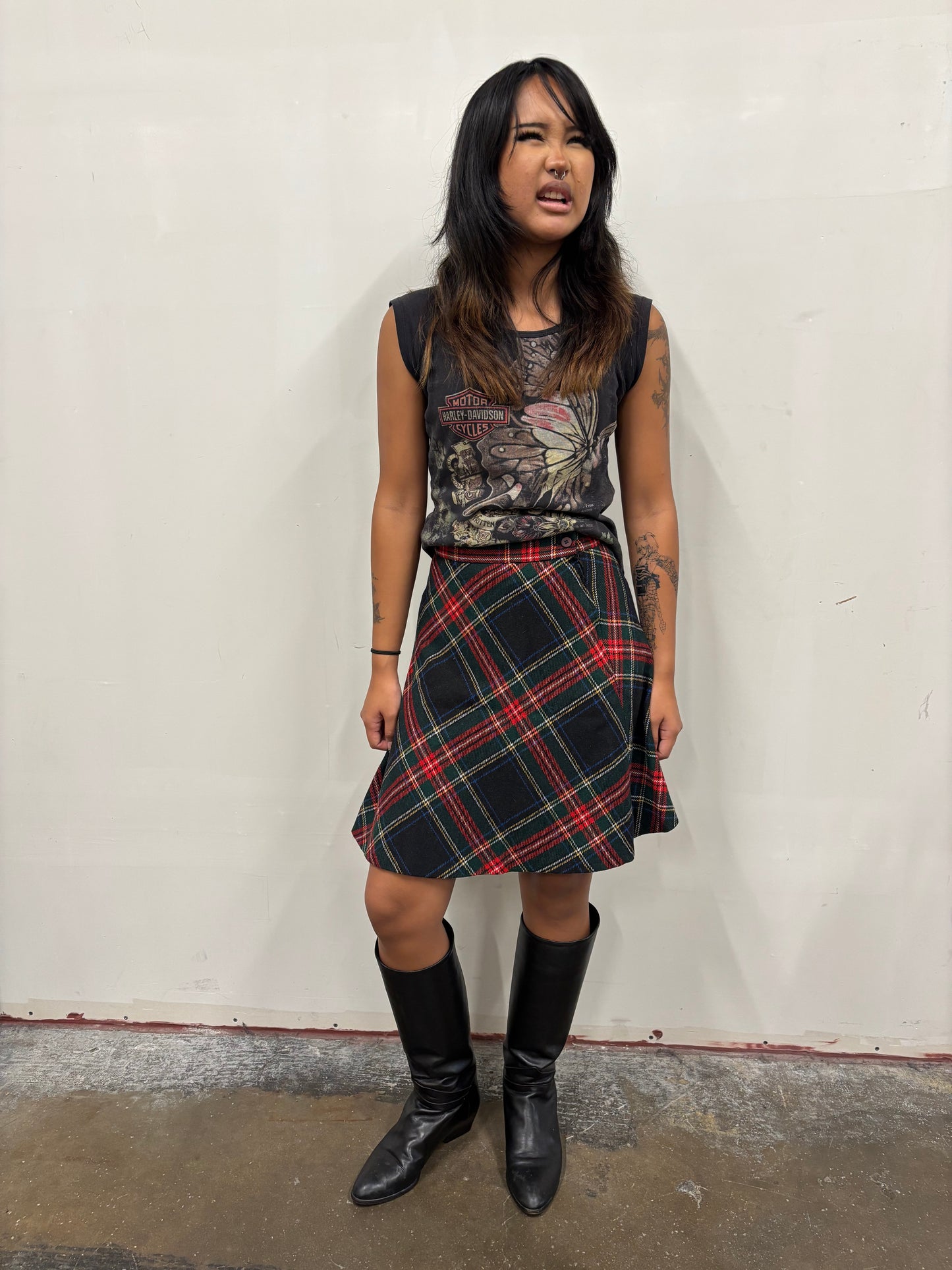 Express Plaid Skirt