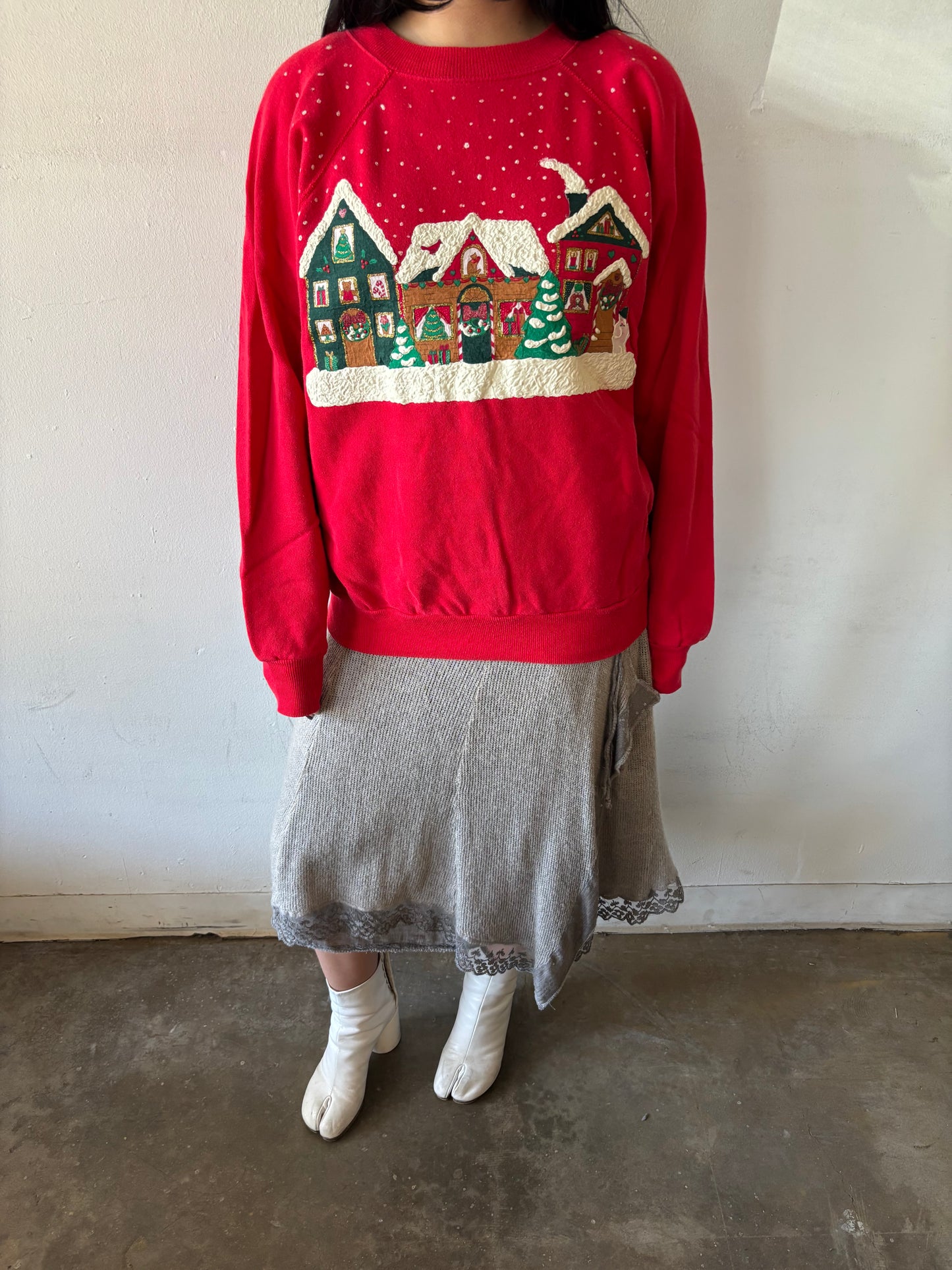 Vintage Christmas Houses Crewneck