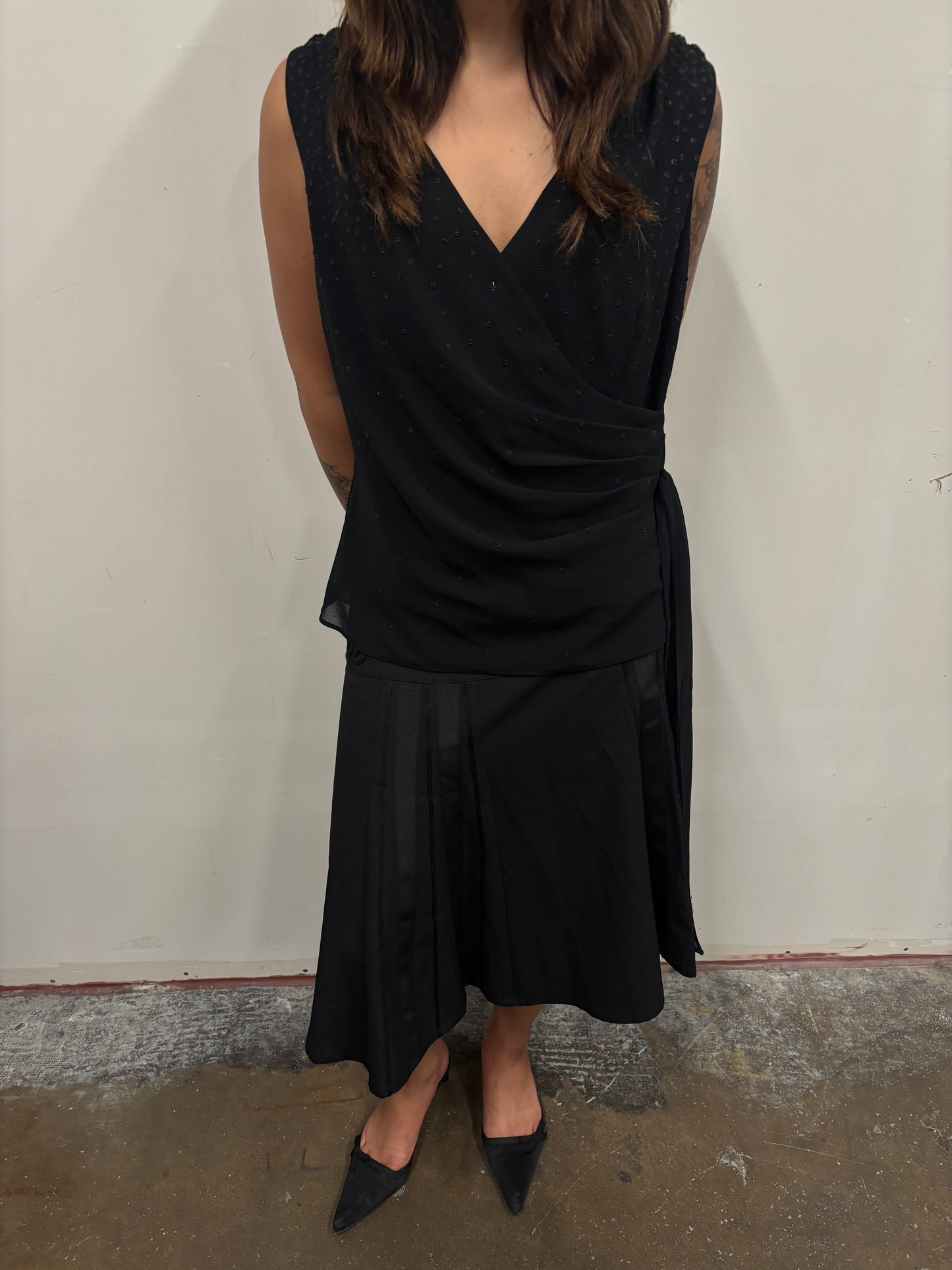 The Limited Black Embroidered Skirt