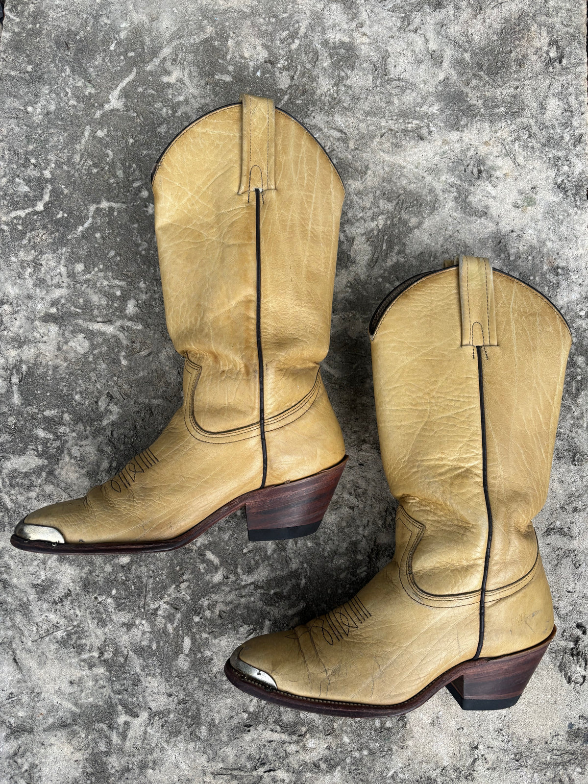 Vintage Yellow FRYE Cowboy Boots