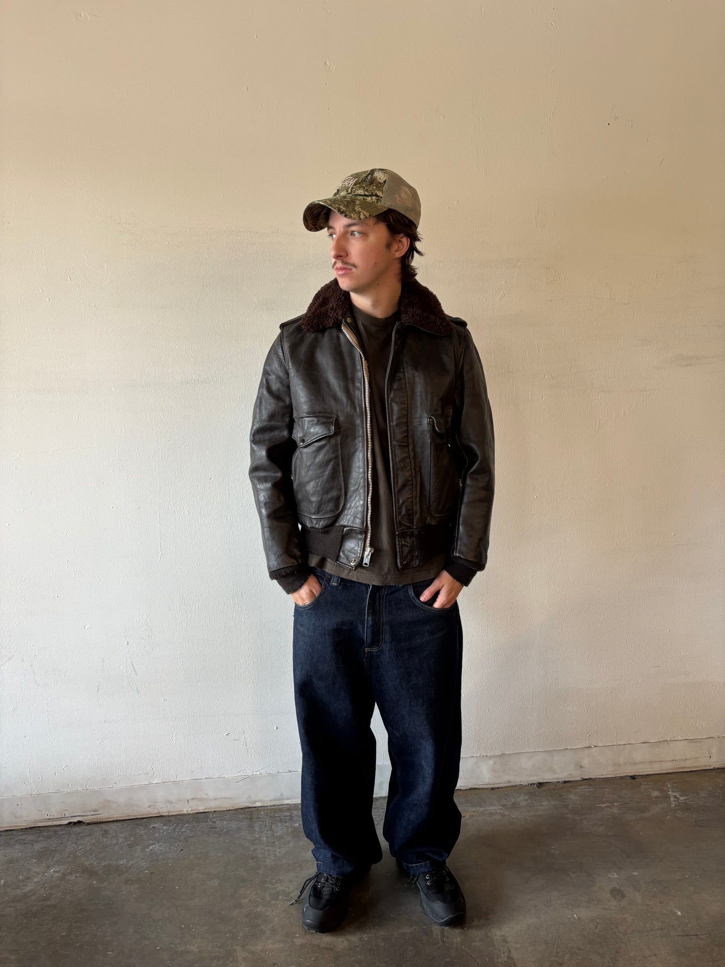 Vintage Flight Leather Jacket