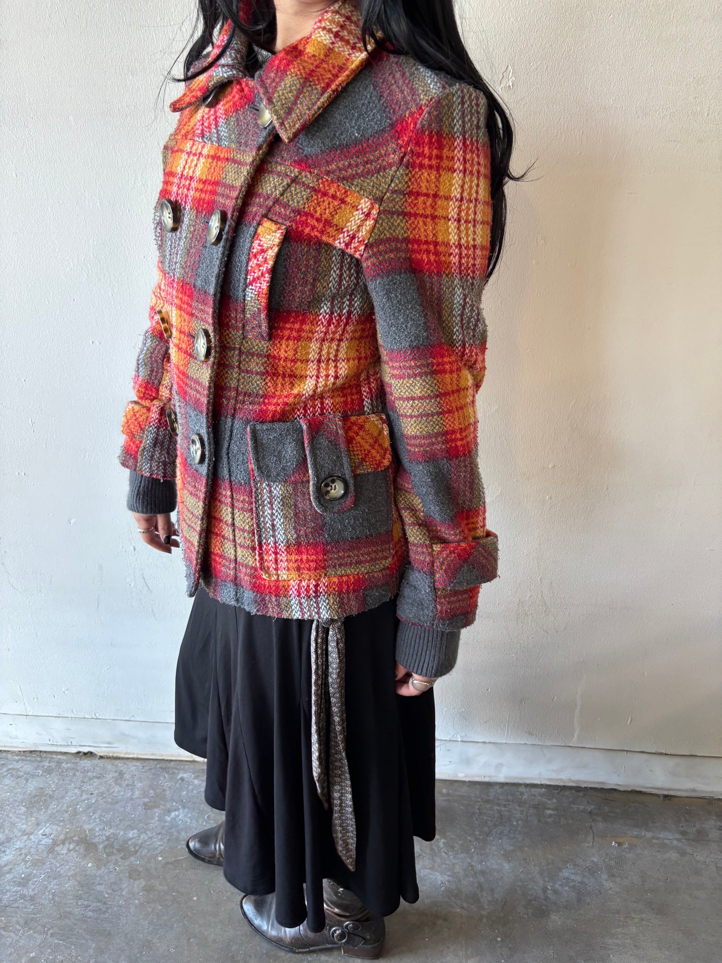 Vintage Plaid Doll House Coat