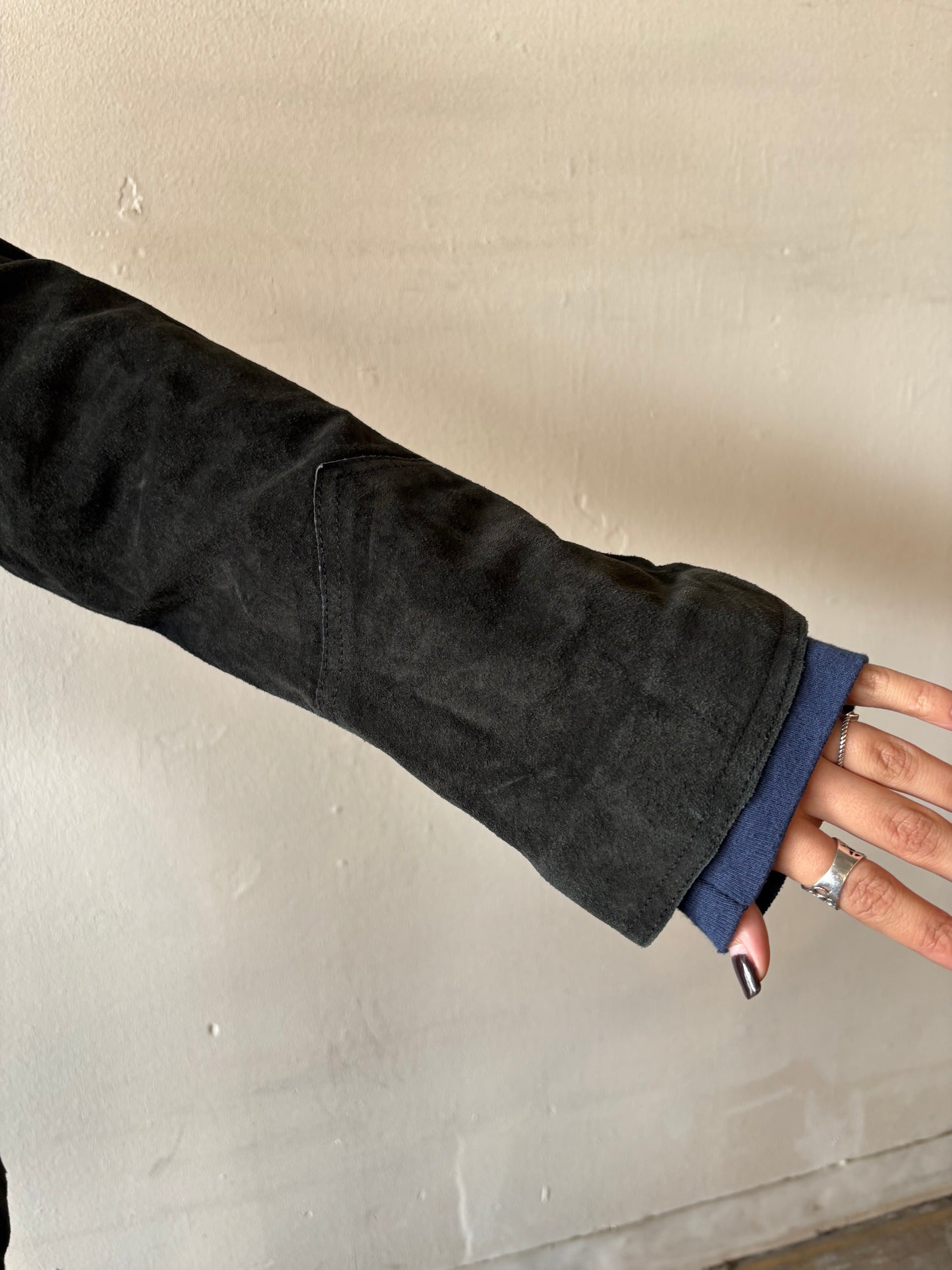 Vintage Black Suede Jacket