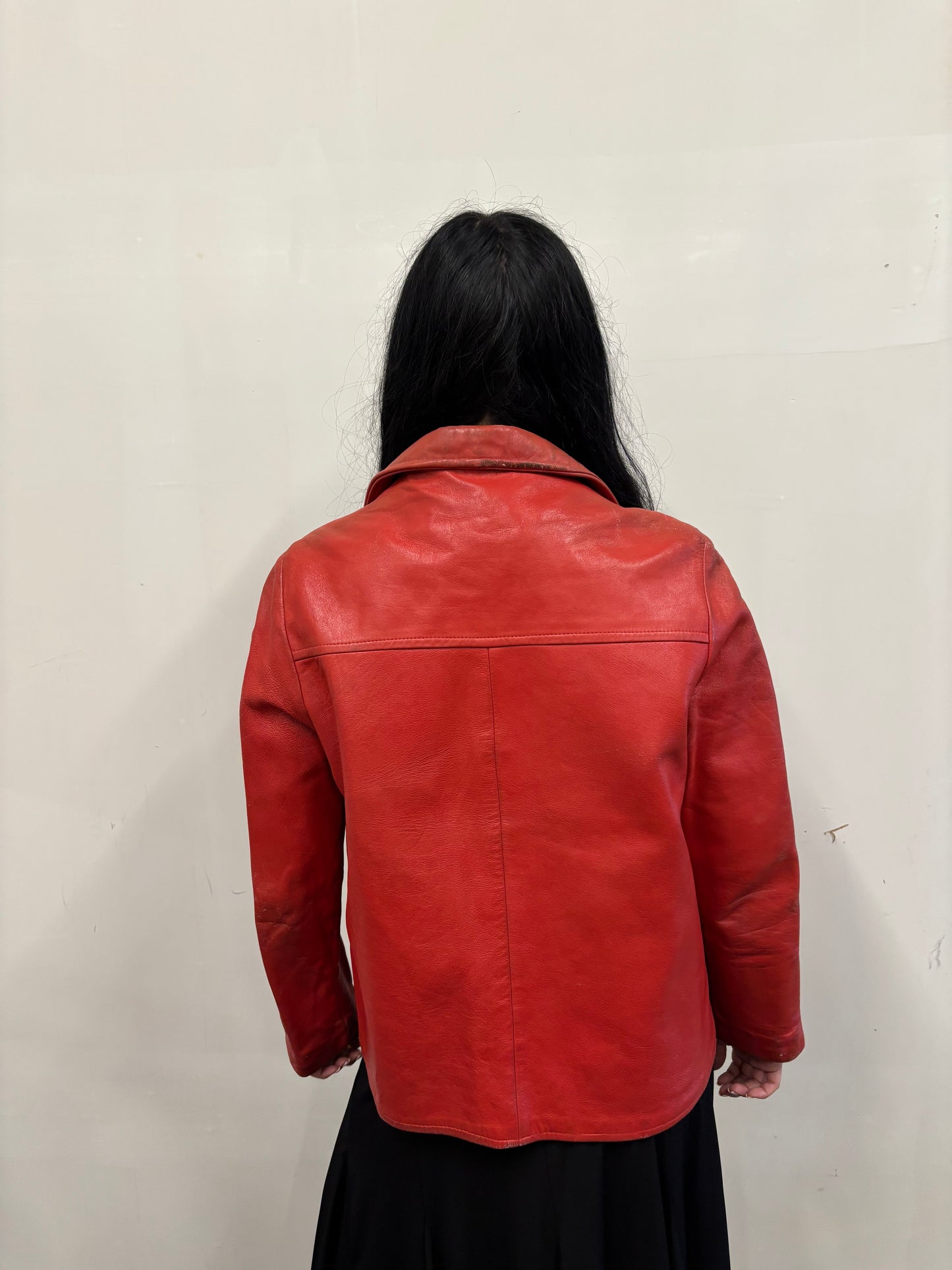 Vintage Red Leather Jacket