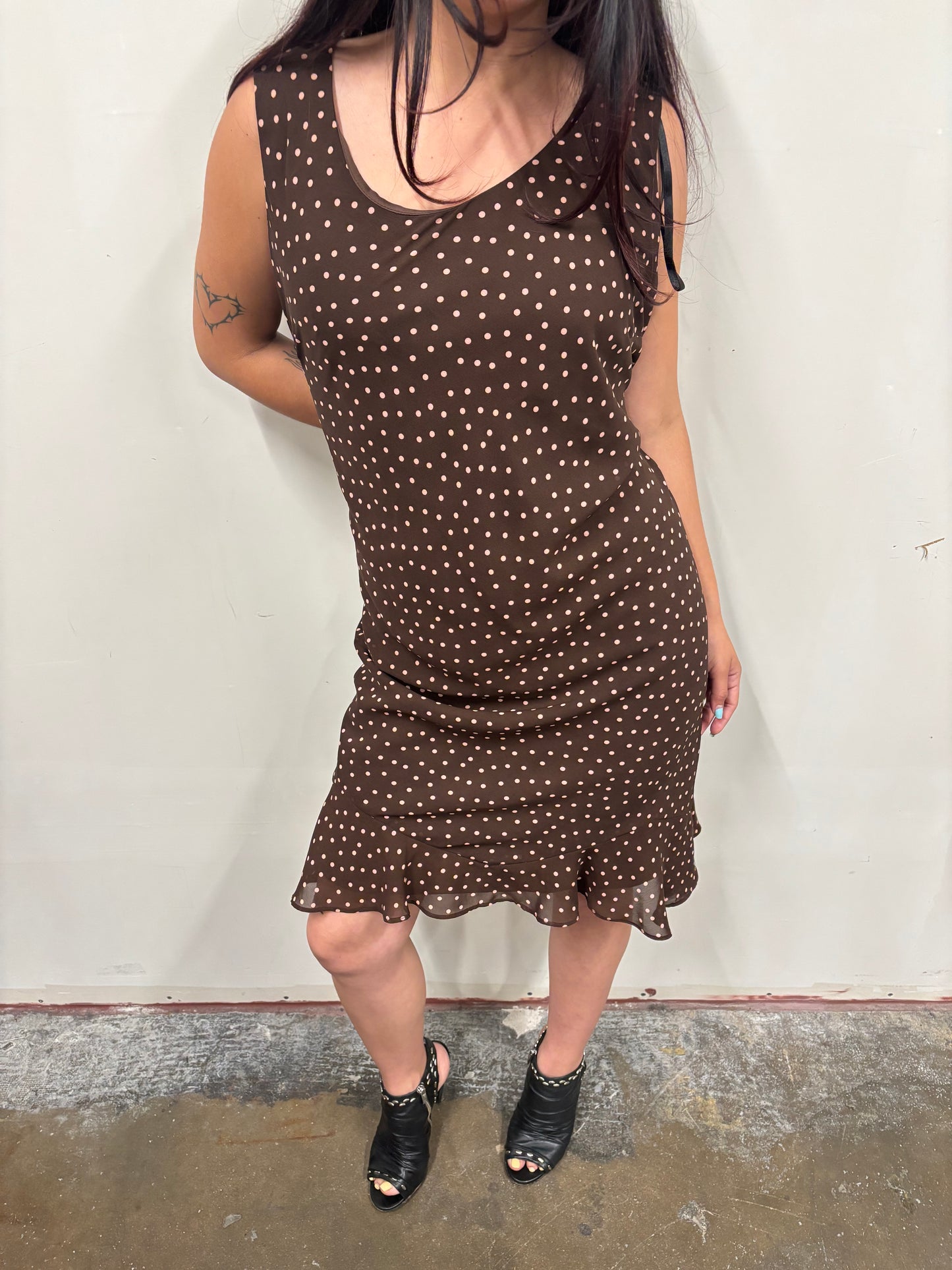 Brown Polka Dot Dress