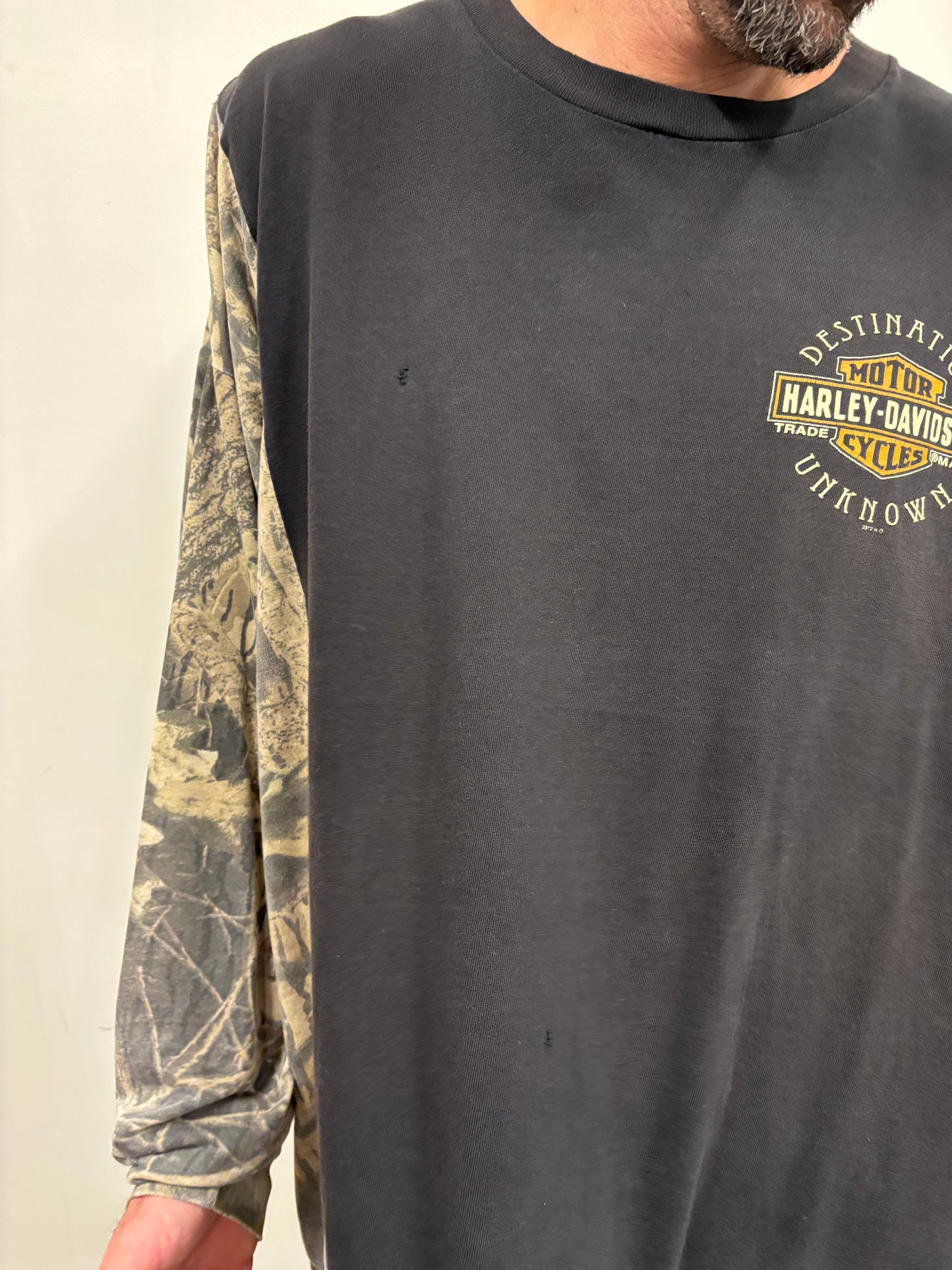 Reworked Harley Davidson Camo Shirt