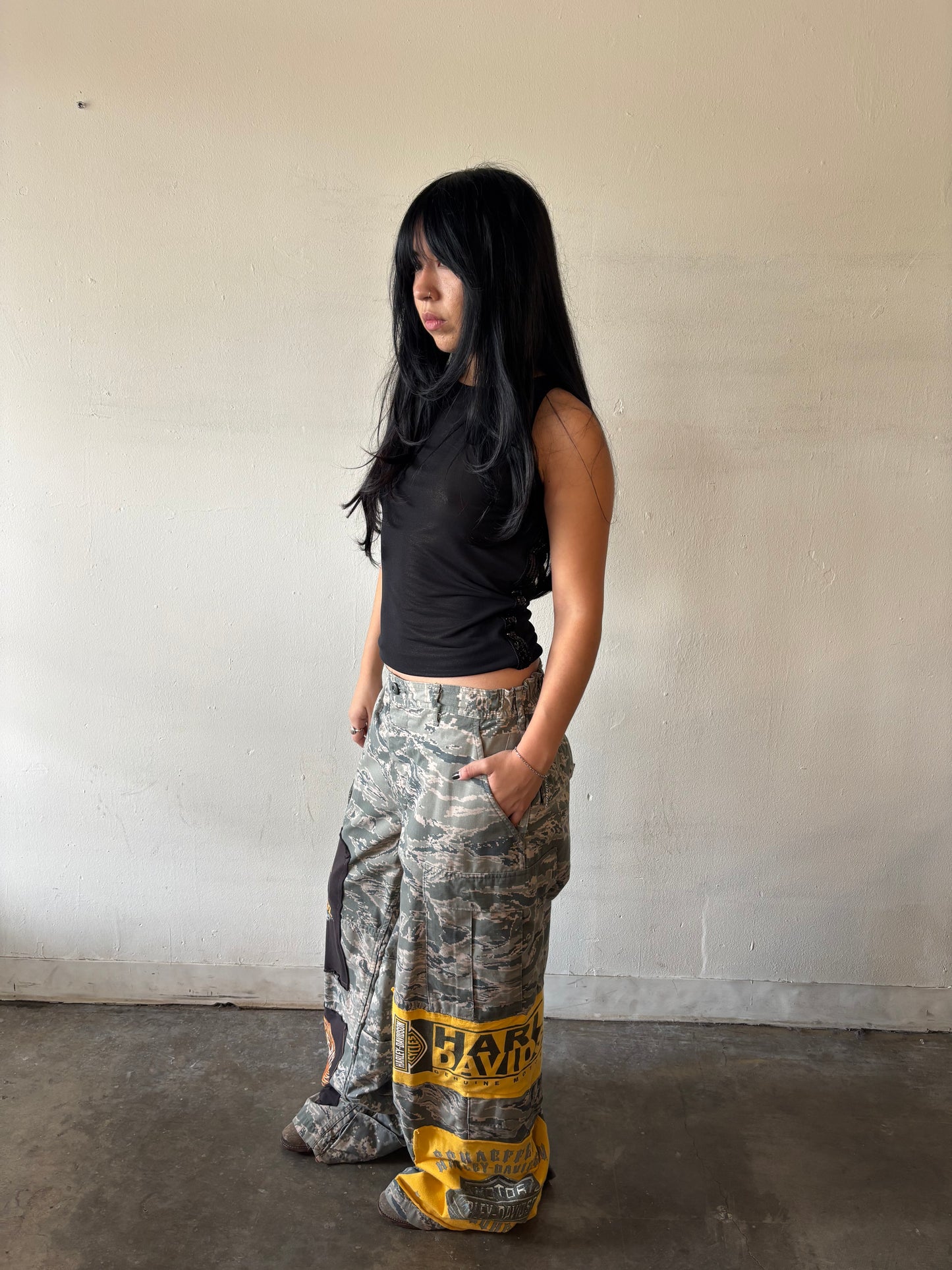 Reworked Camo Patchwork Pants