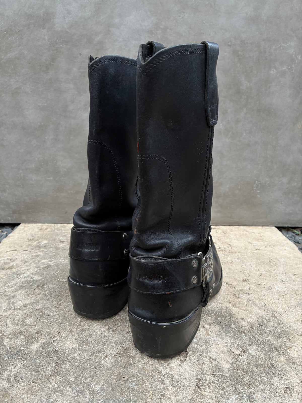 Vintage Black Durango Steel Harness Boots