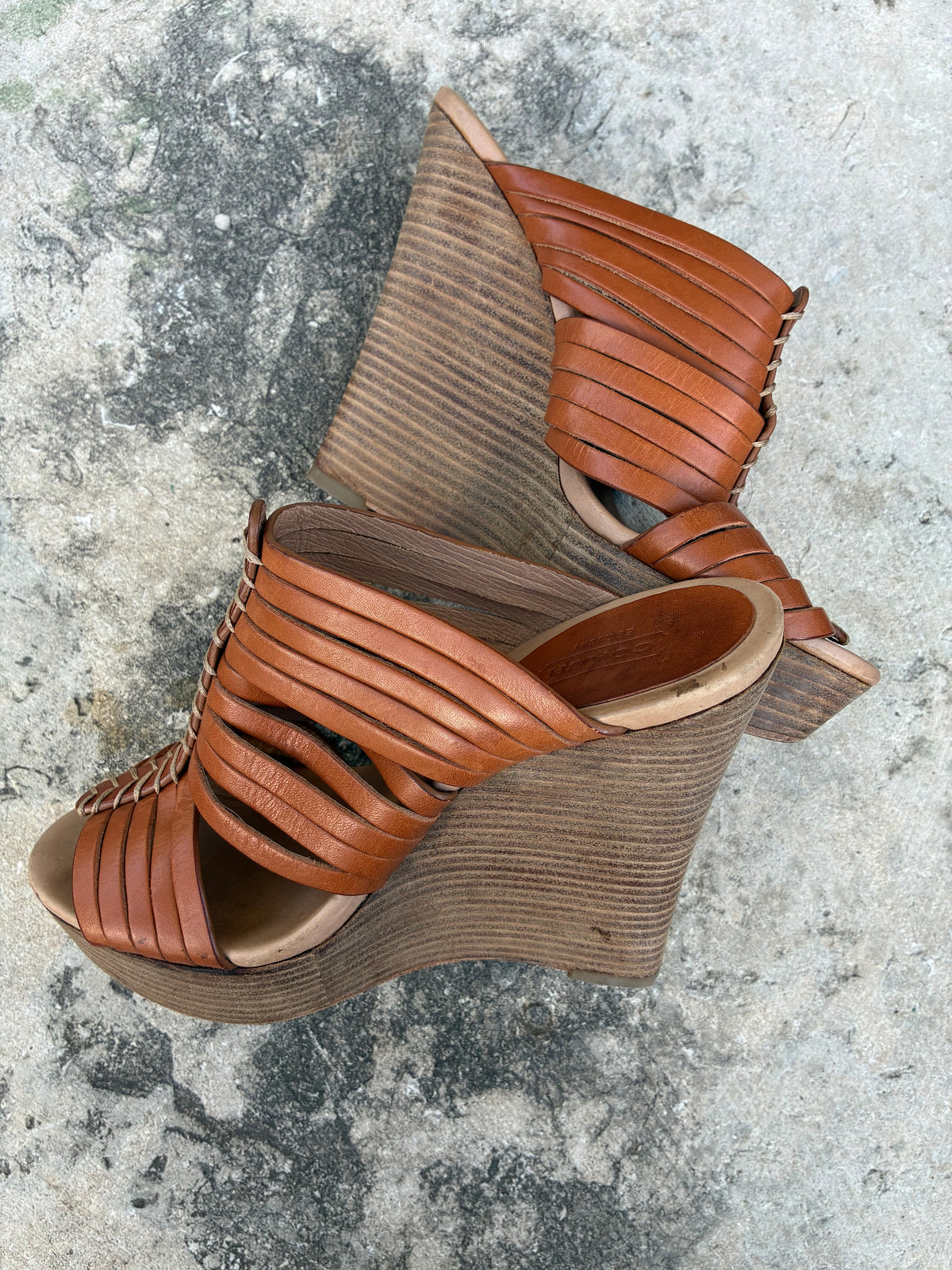 Vintage Coach Leather Wedges