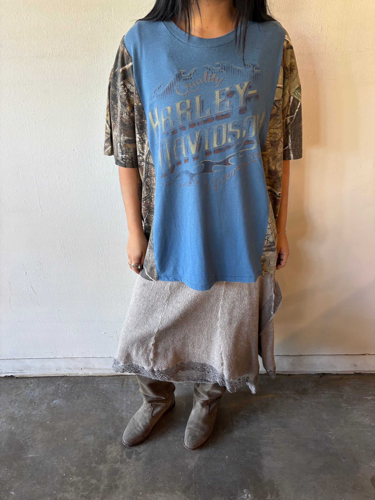 Reworked Harley Davidson Camo Shirt