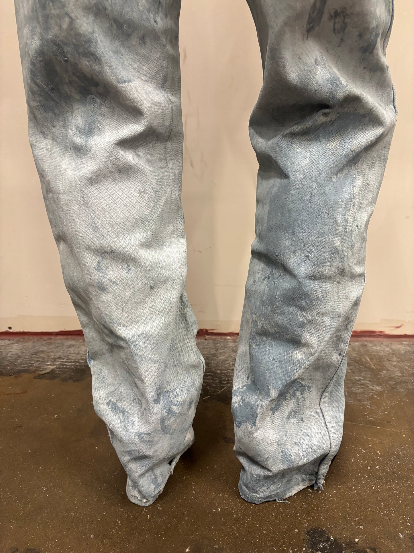 Vintage Wrangler Hand Painted Blue Jeans