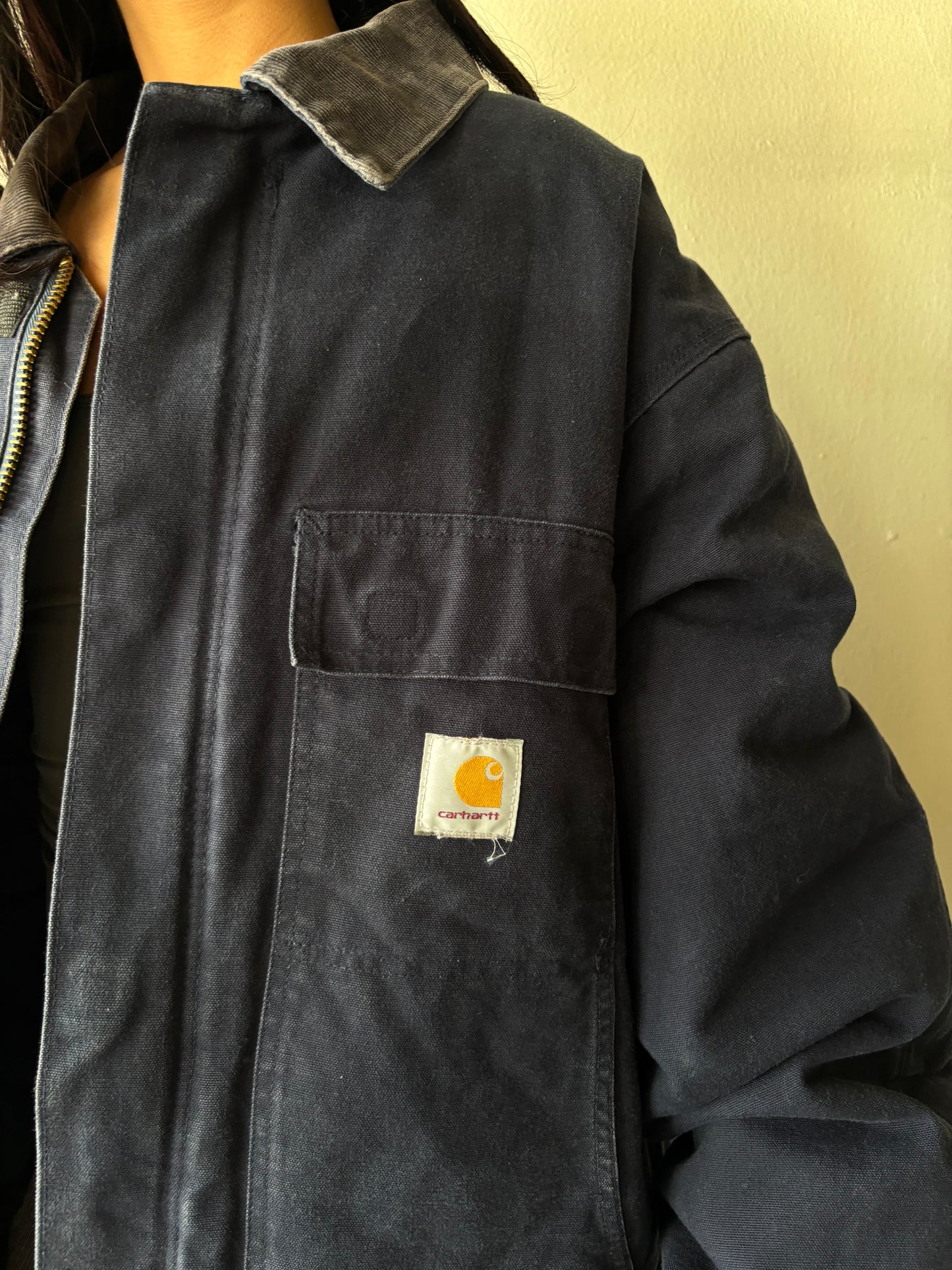 Vintage Navy Blue Carhartt Jacket