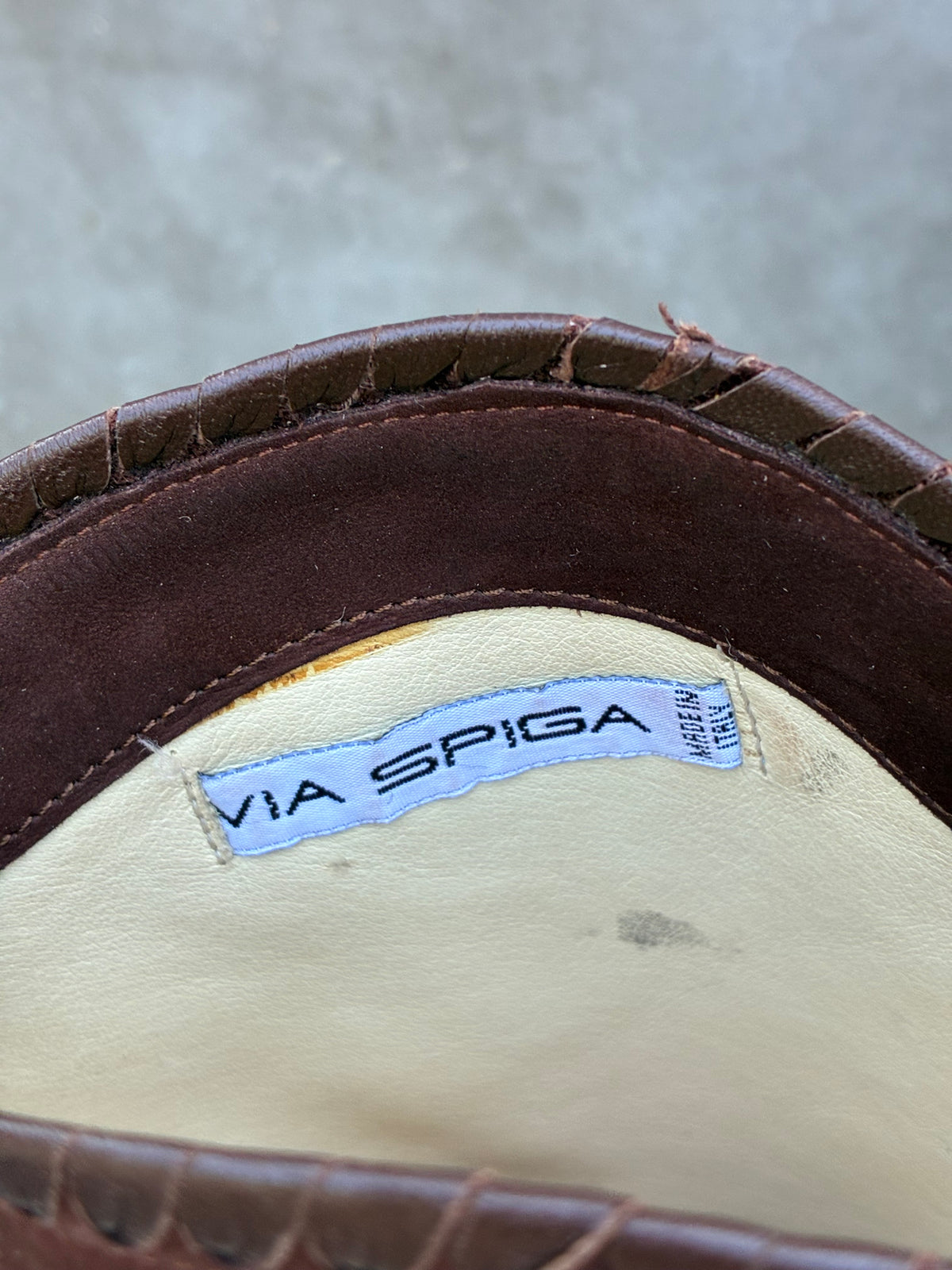 Vintage Via Spiga Brown Leather Cowboy Boots