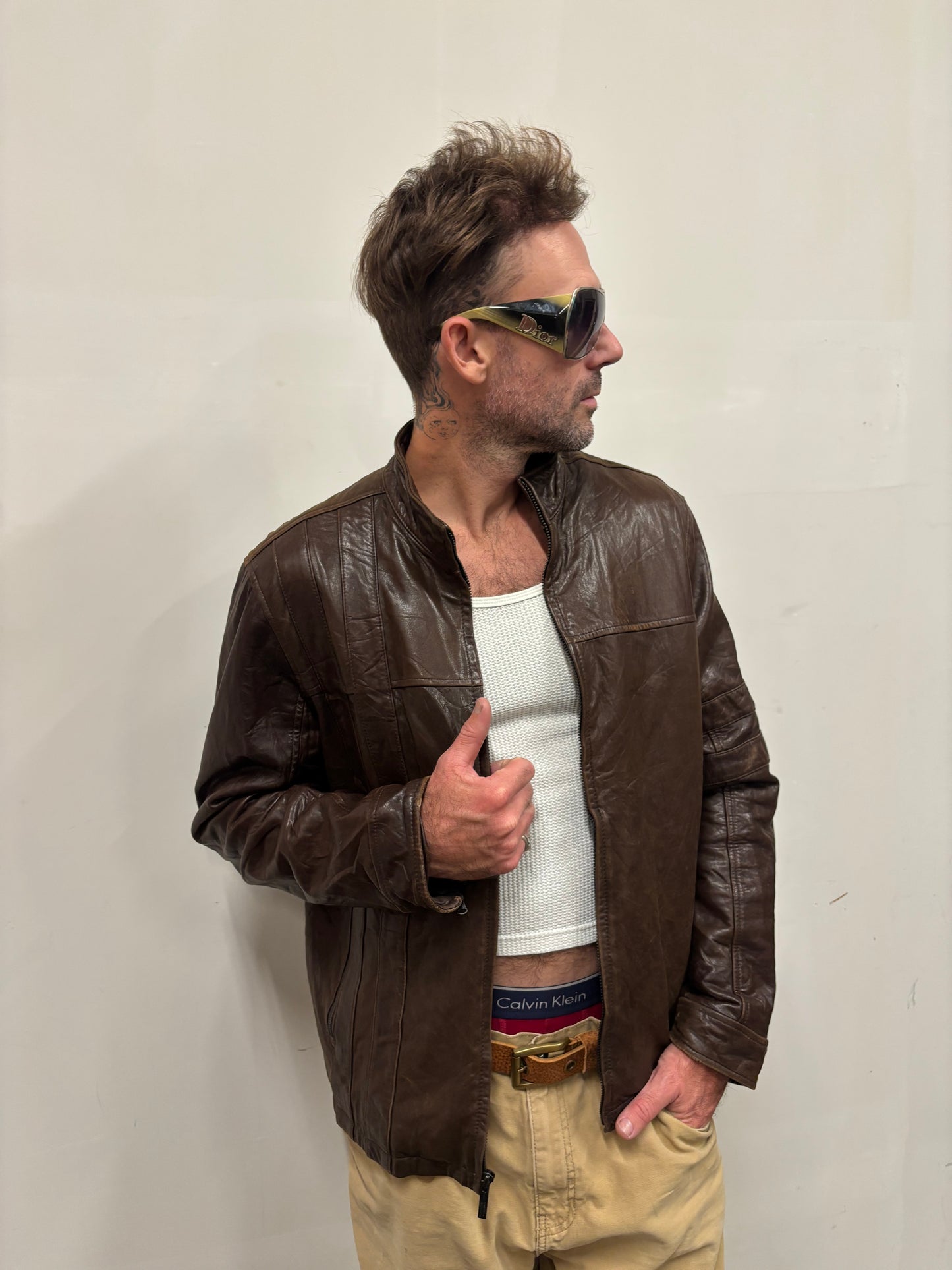 Vintage Keneth Cole Brown Leather Jacket