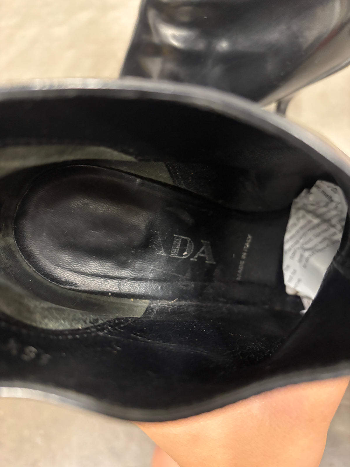 Vintage Prada Black Leather Pointed Toe Ankle Boots