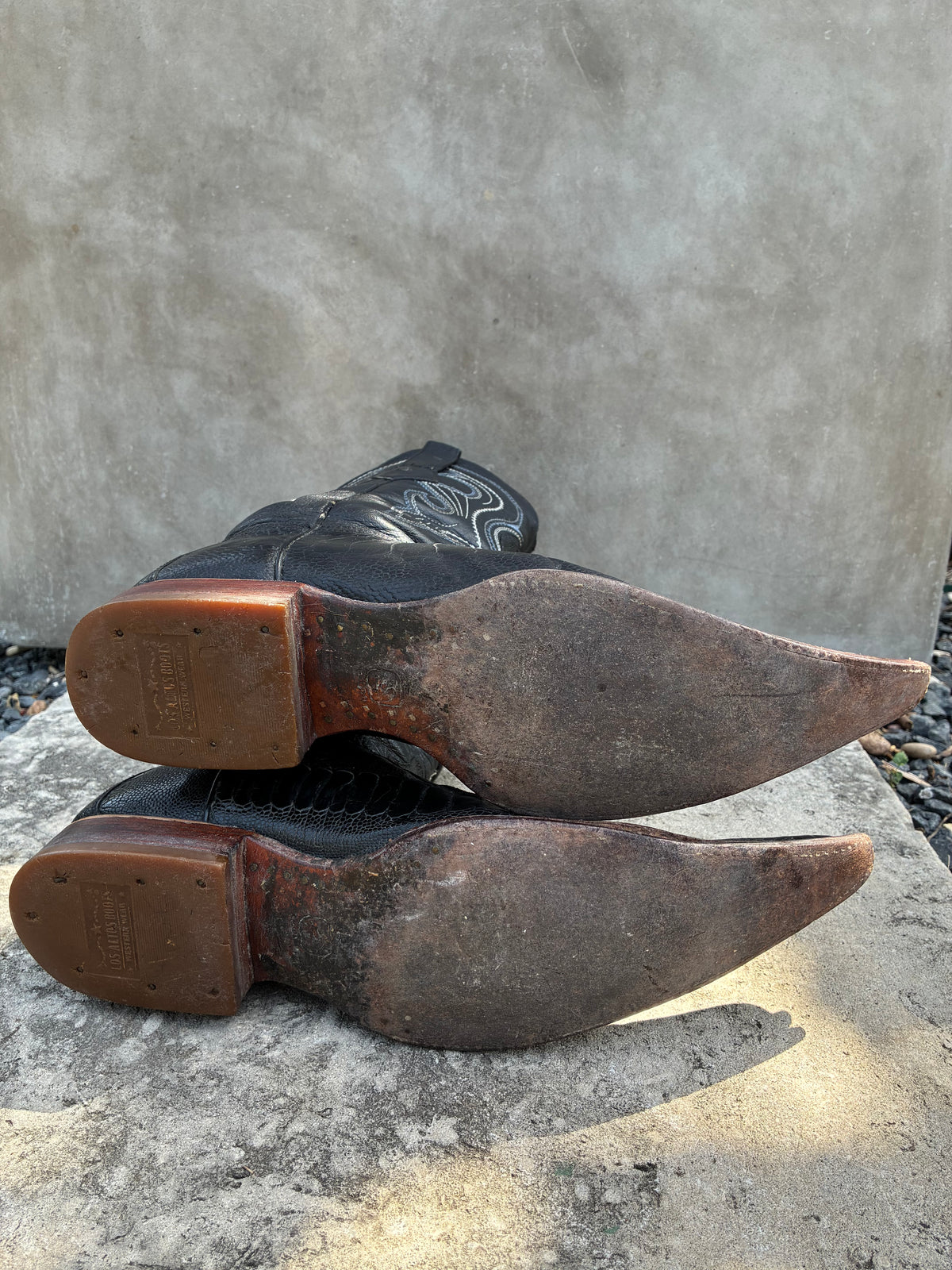 2000s Los Altos Ostrich Leg Pointy Cowboy Boots