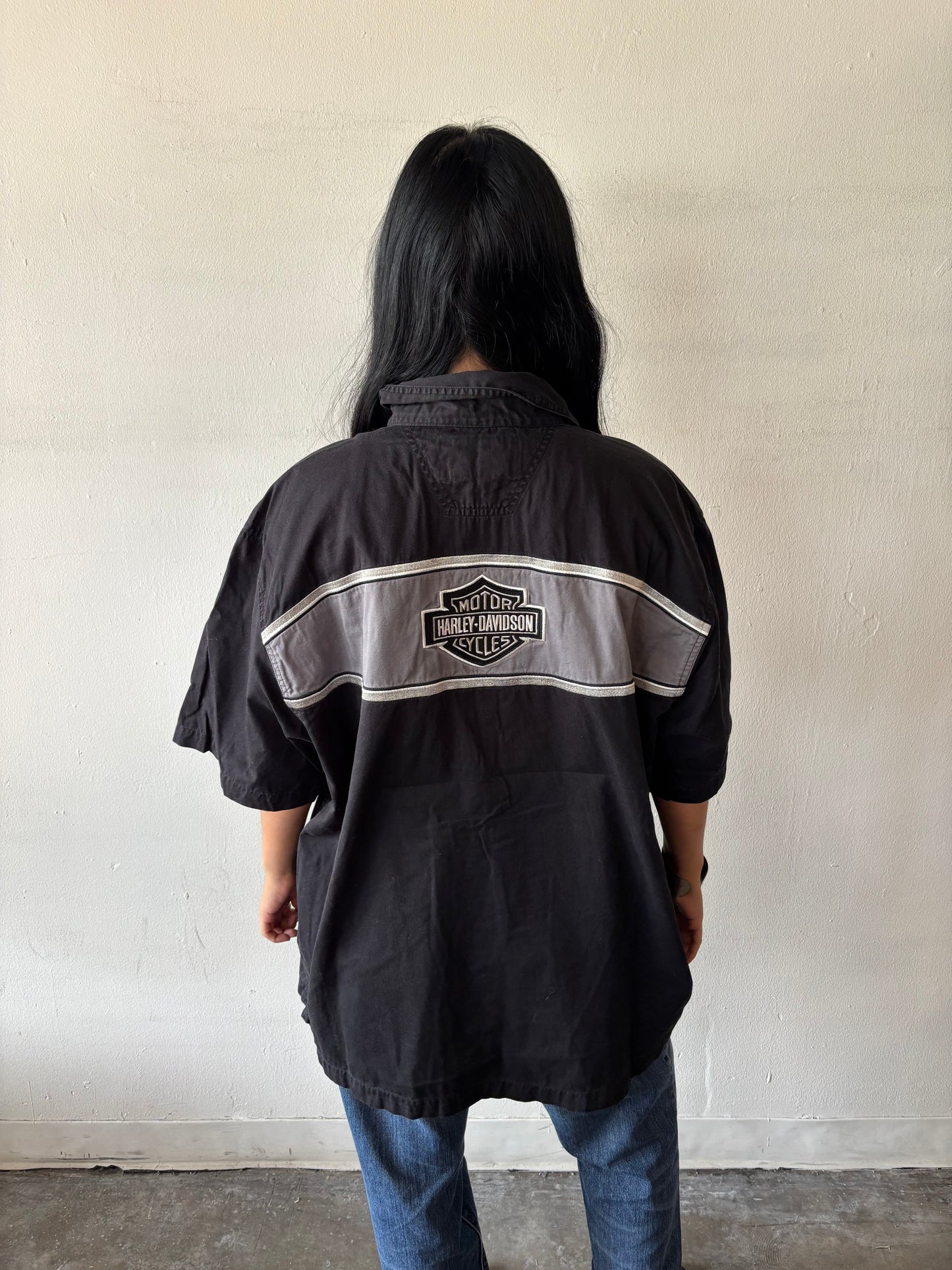 Vintage Harley Davidson Button Up Shirt