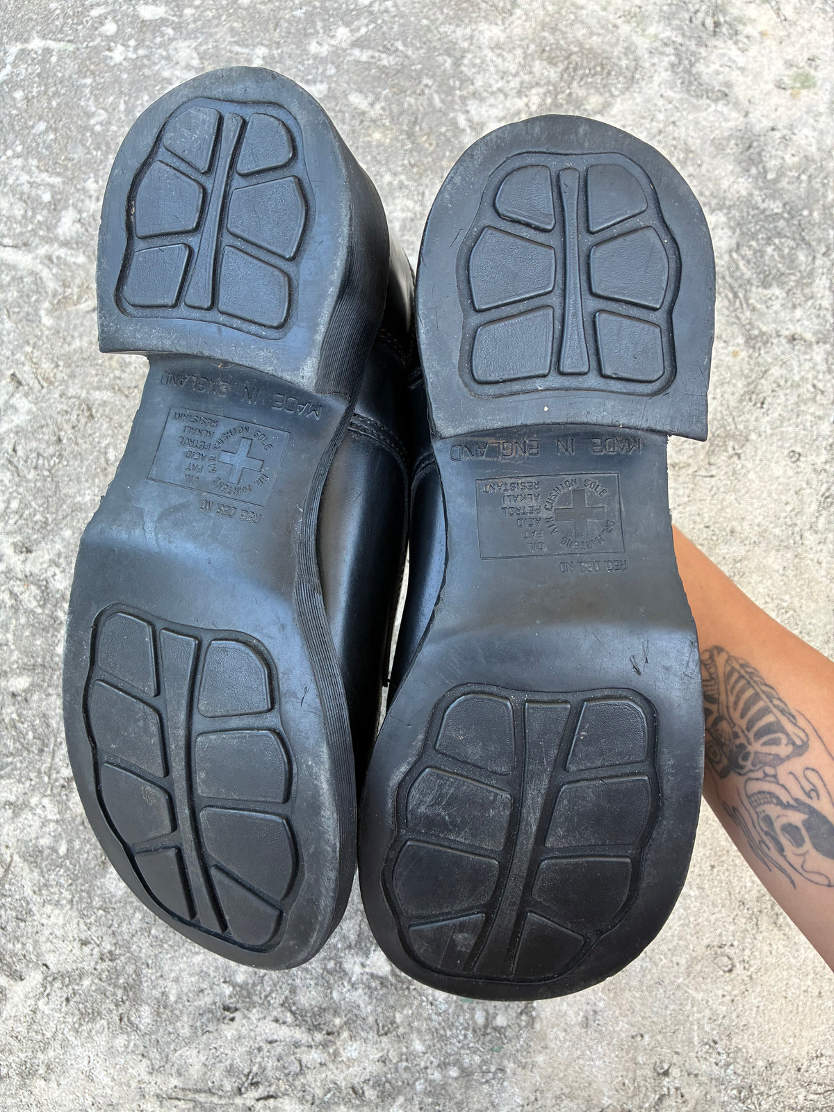 Vintage Dr. Martens Black Leather Buckle Loafer w Chunky Soles