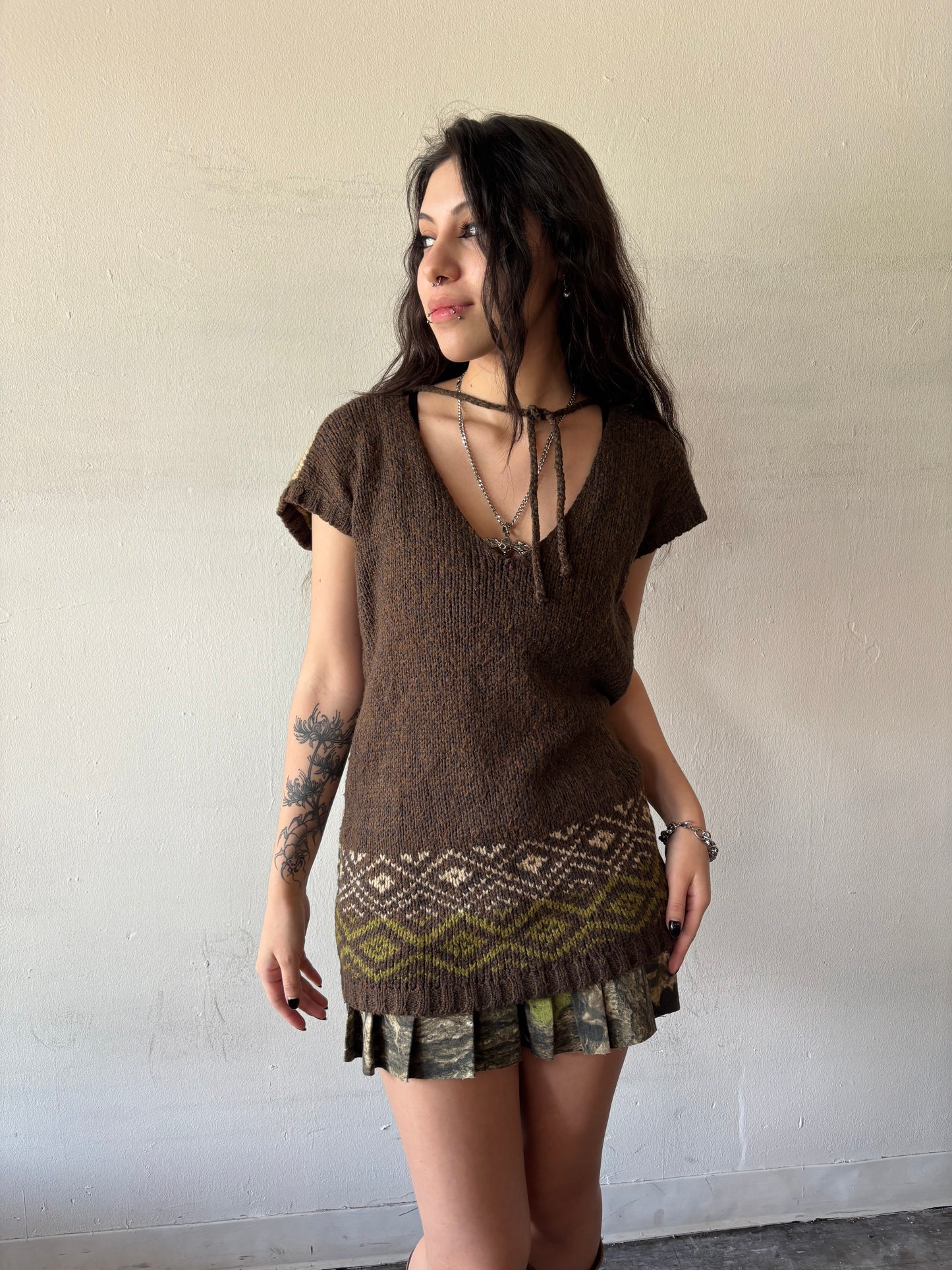 Vintage Knitted Dress Top