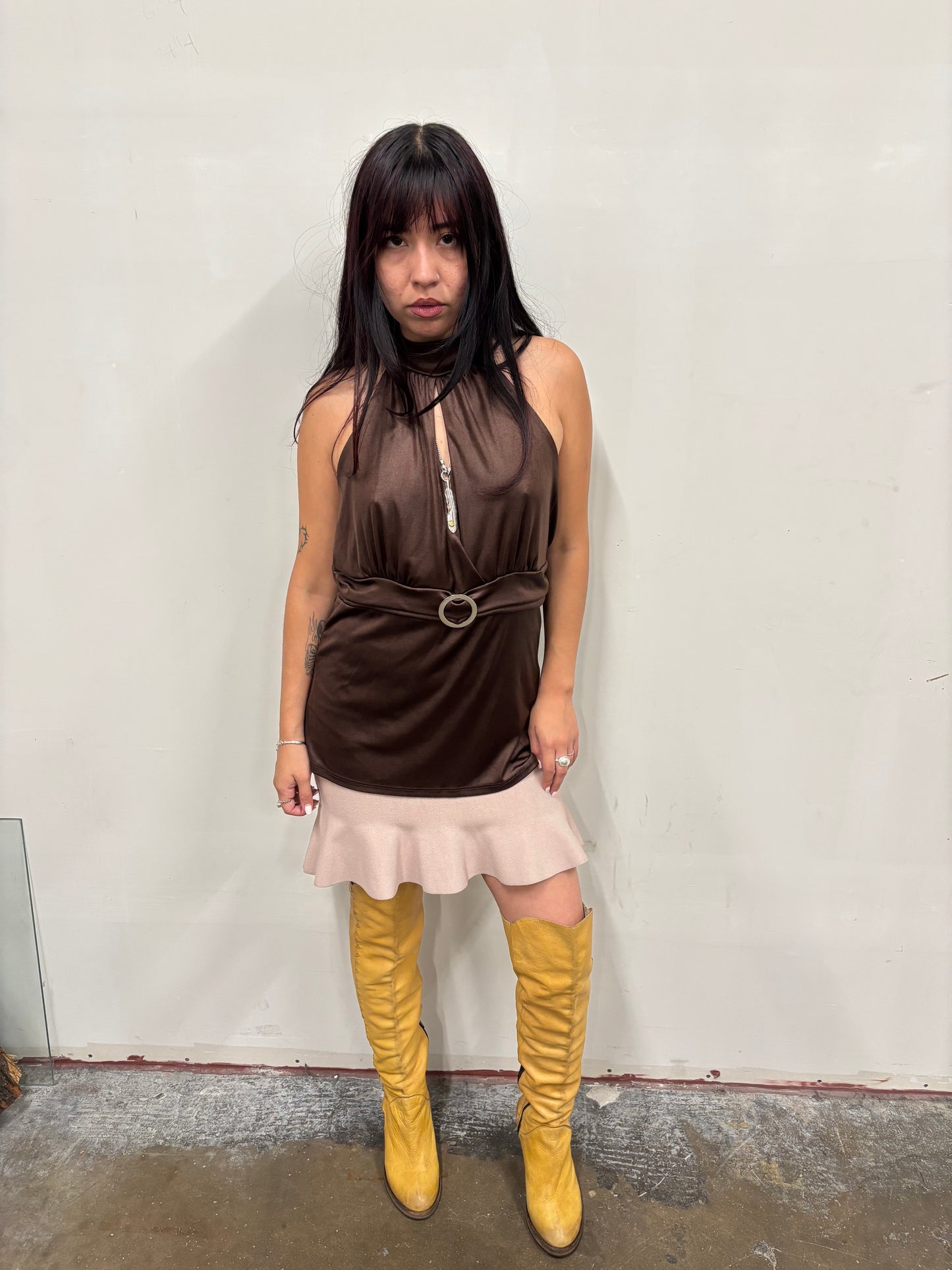Brown Halter Top